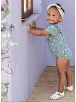 Petit Lem Petit Lem, Tulips Print Bubble Romper || Sea Blue