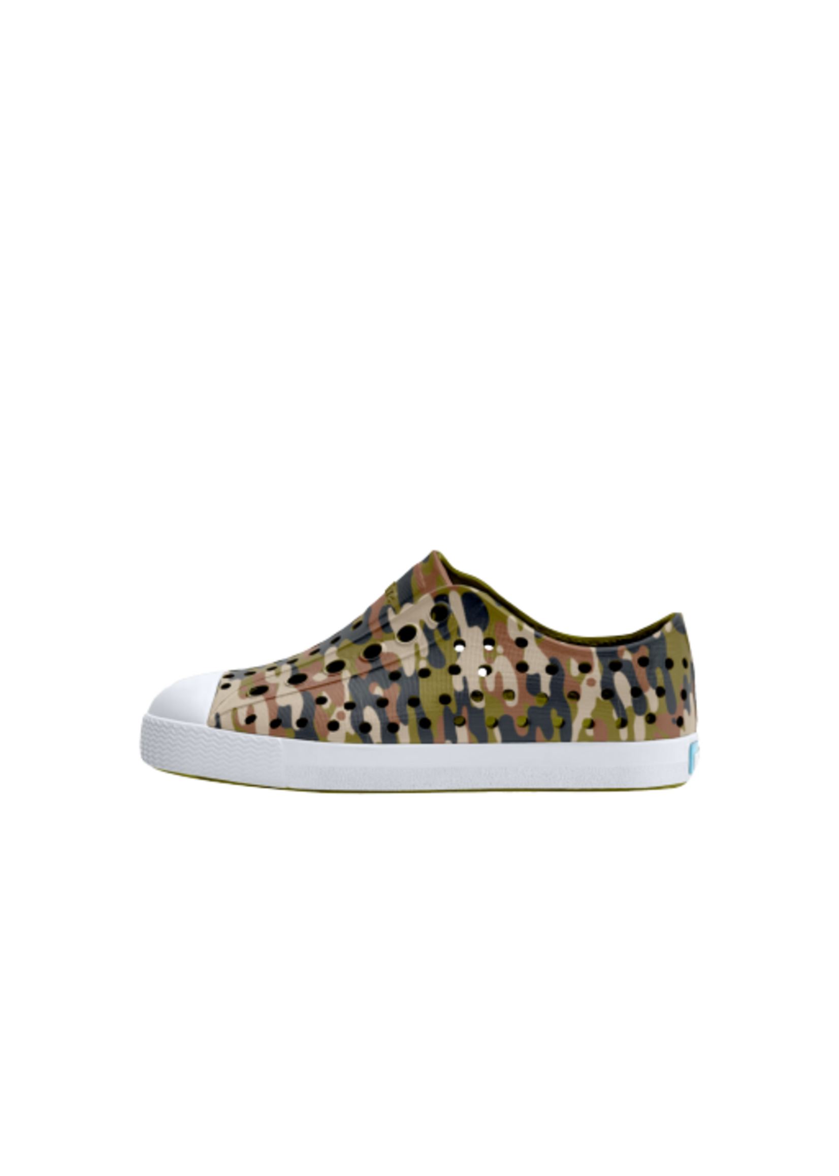 Native Shoes Native Shoes, Jefferson Print Child || Rookie Green / Shell White/ Barista Camo