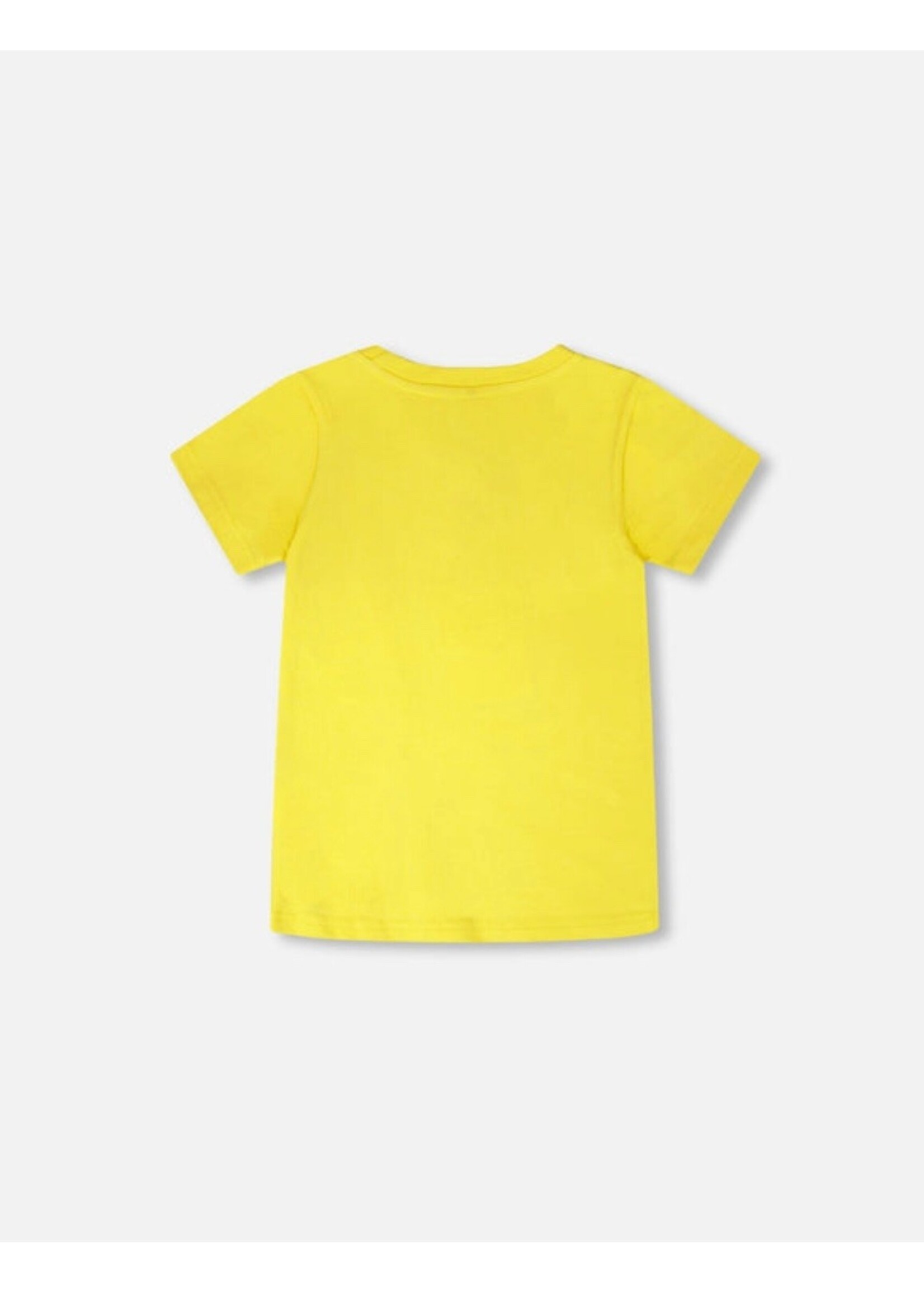 Deux Par Deux Deux Par Duex, Gaming Controller Print  Organic Cotton T-Shirt  || Yellow
