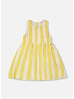 Deux Par Deux Deux Par Duex, Sleeveless Striped Dress || Linen  / Yellow