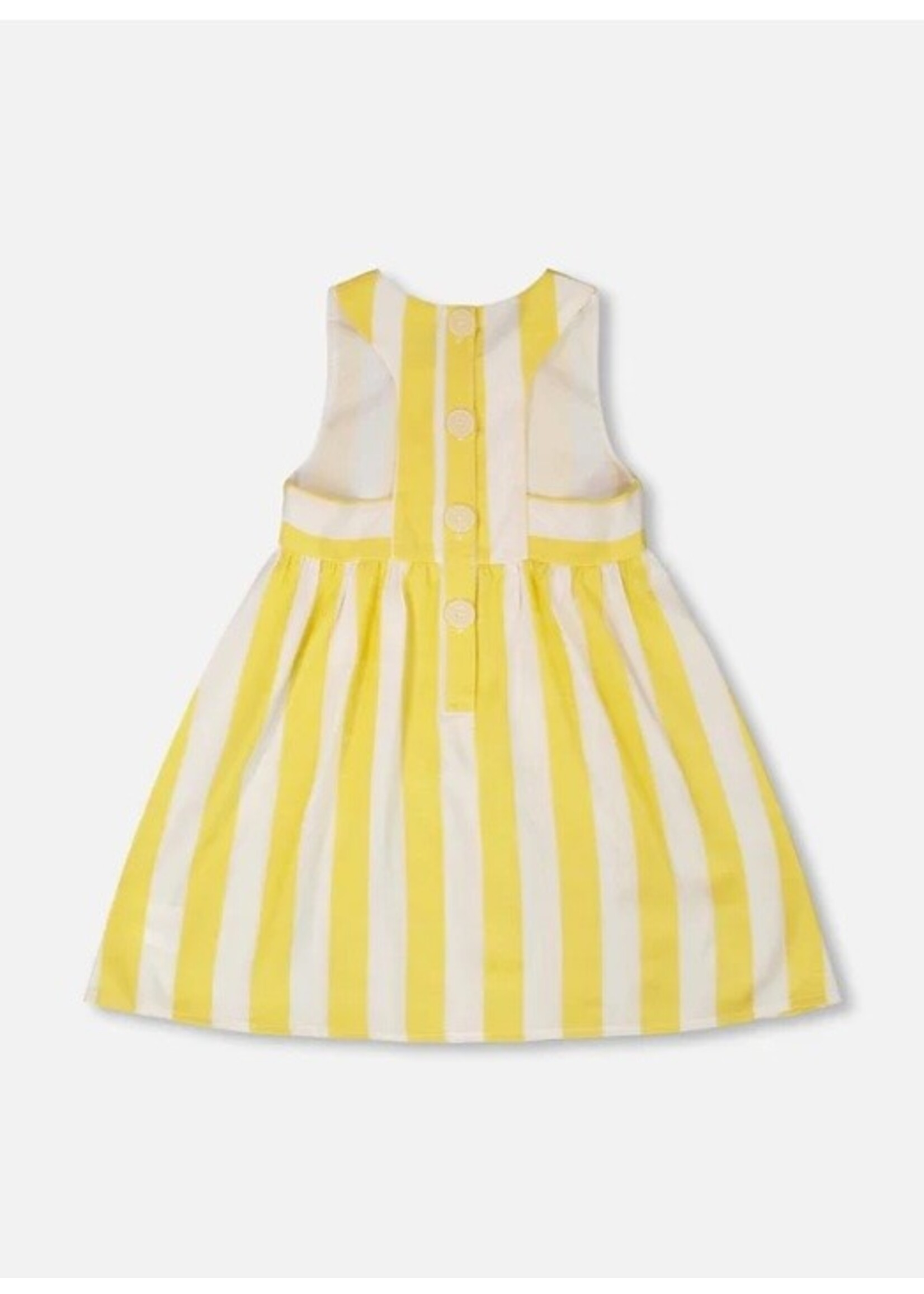 Deux Par Deux Deux Par Duex, Sleeveless Striped Dress || Linen  / Yellow