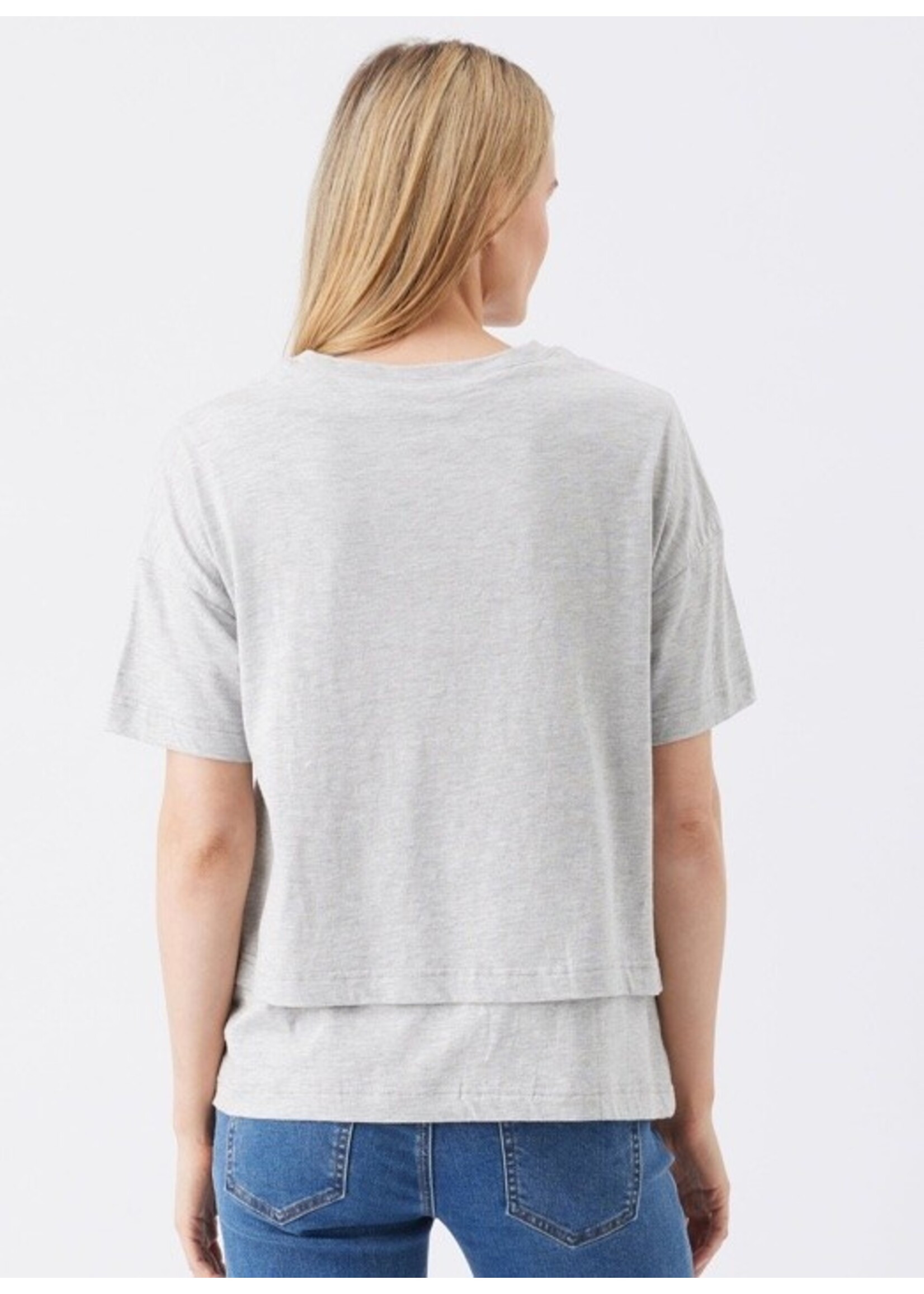 Ripe Maternity Ripe Maternity, Claud Nursing Tee || Grey Marle