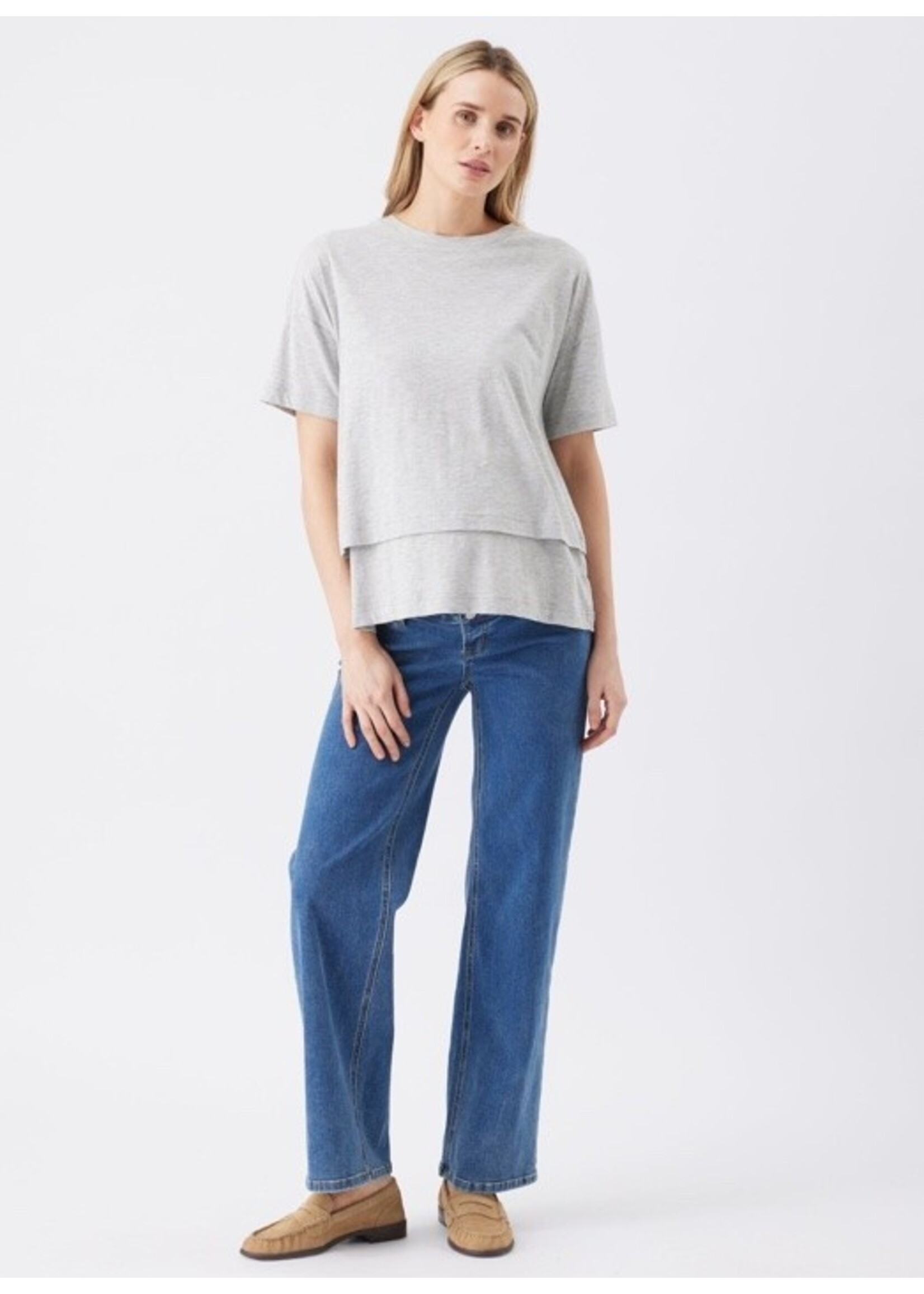 Ripe Maternity Ripe Maternity, Claud Nursing Tee || Grey Marle