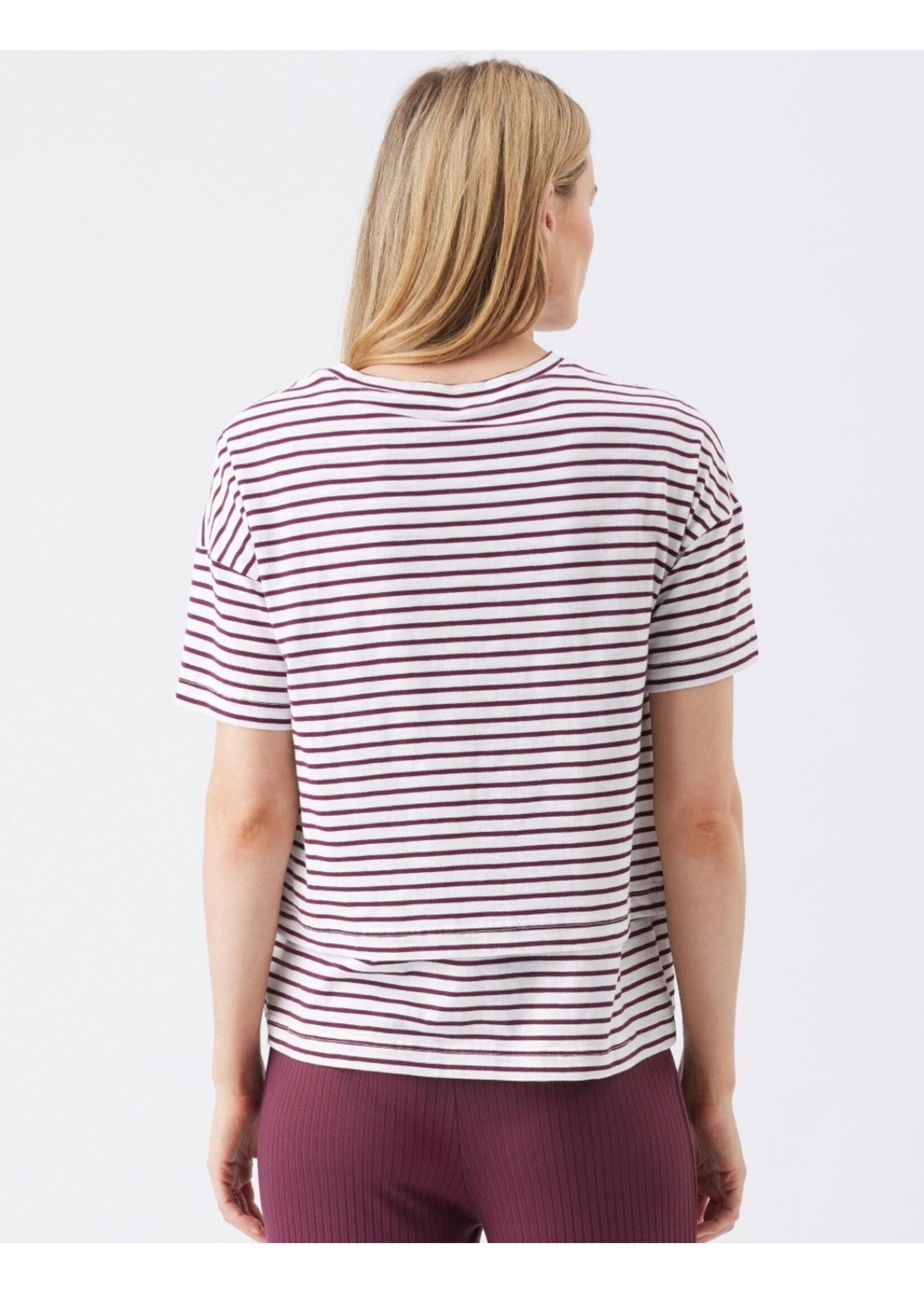 Ripe Maternity Ripe Maternity, Claudette Nursing Tee || White / Maroon