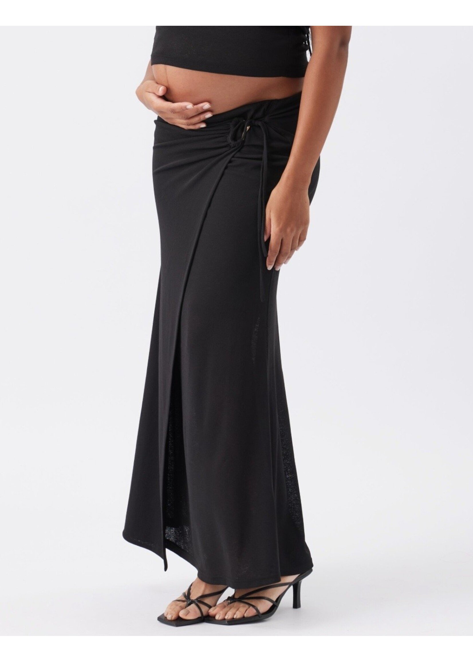 Ripe Maternity Ripe Maternity, Rhi Mock Wrap Skirt || Black