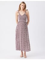 Ripe Maternity Ripe Maternity, Dana Shirred Dress || Maroon / White