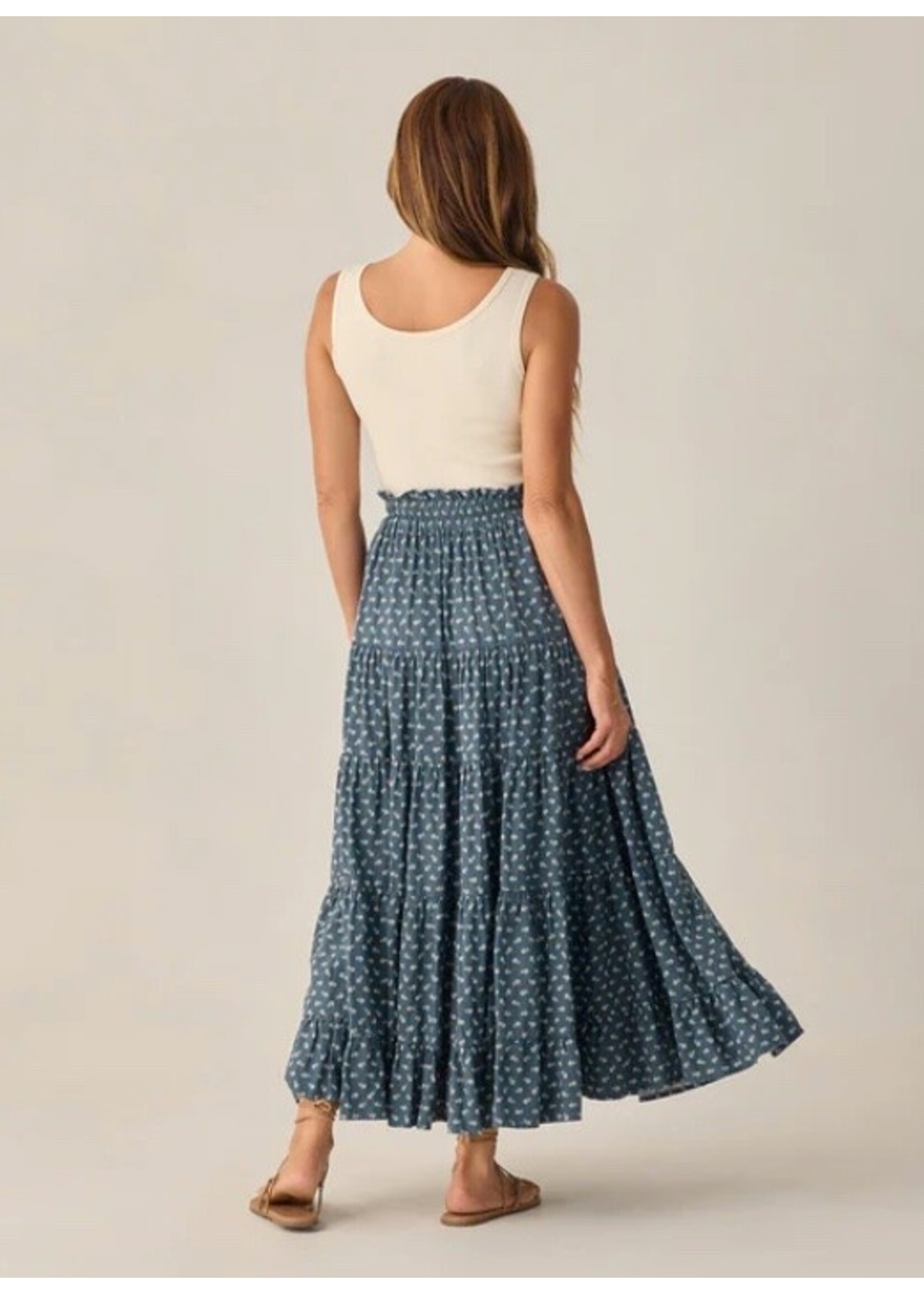 Rylee + Cru Rylee + Cru Woman, Ruffle Tiered Maxi Skirt || Ditsy