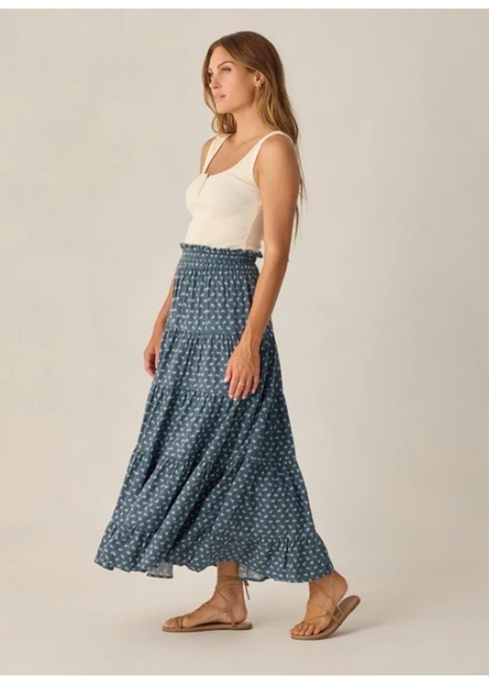 Rylee + Cru Rylee + Cru Woman, Ruffle Tiered Maxi Skirt || Ditsy