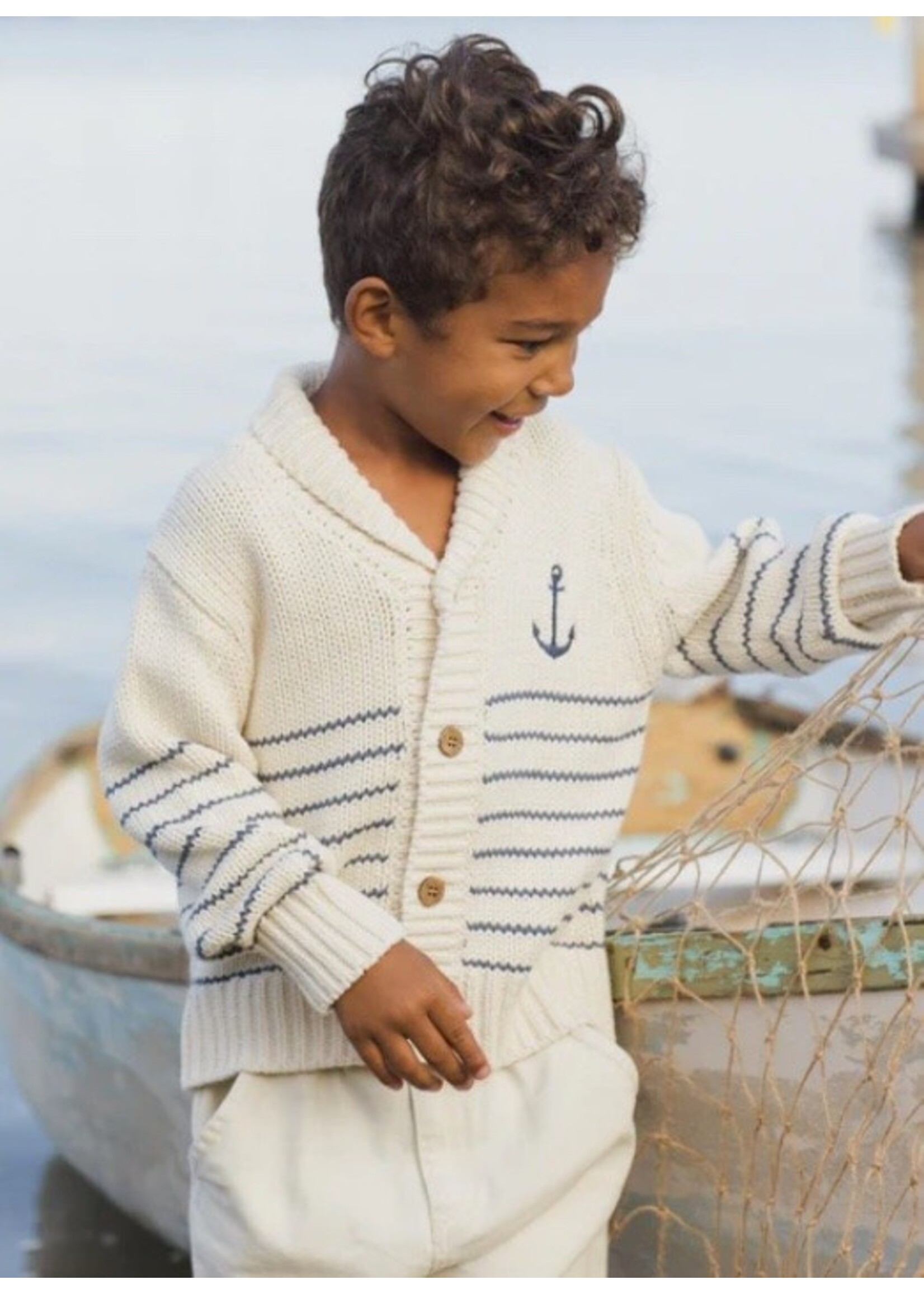Rylee + Cru Rylee + Cru, Shawl Cardigan || Natural & Marine