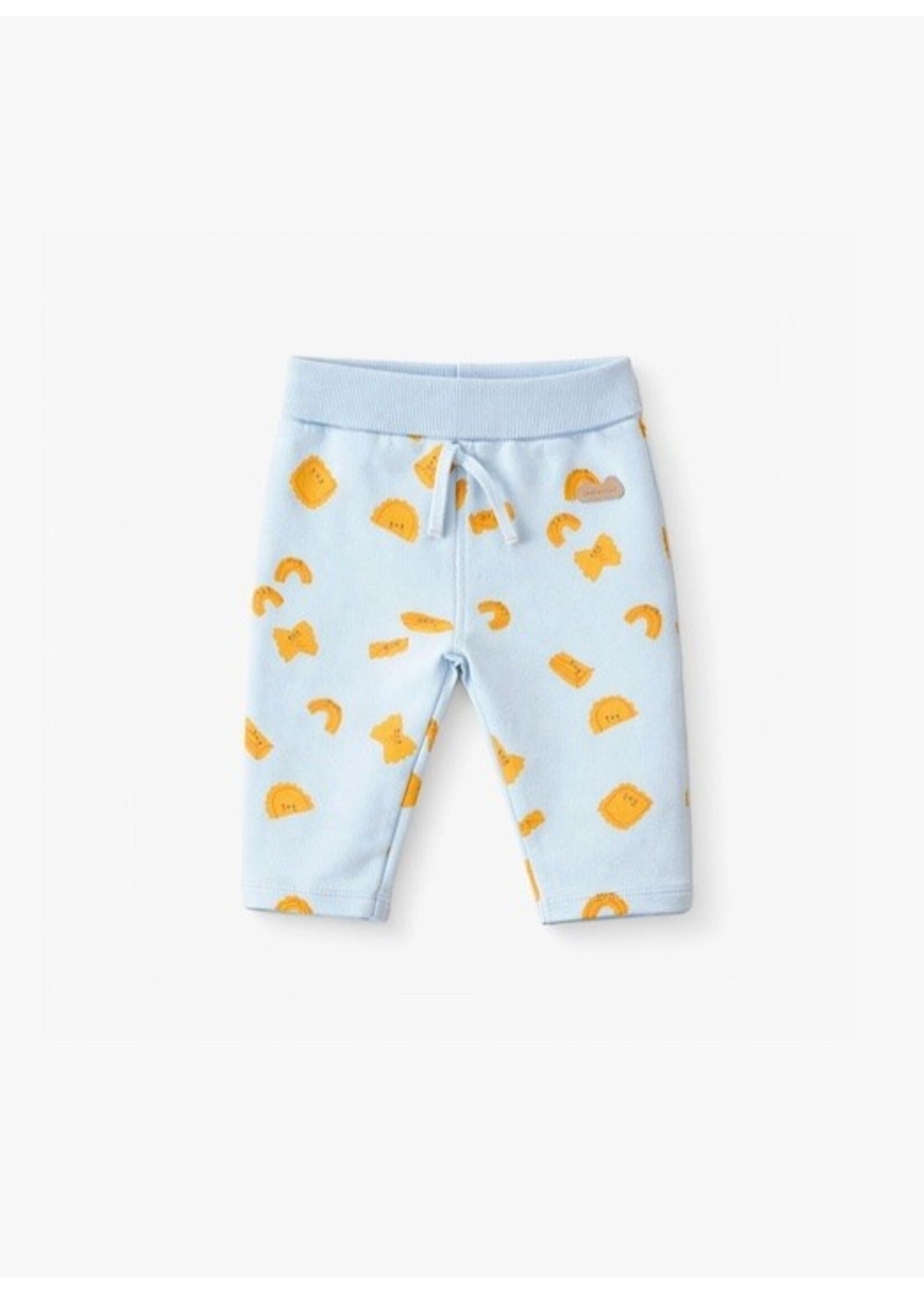 Souris Mini Souris Mini, Pasta Print Sweat Pants || Light Blue