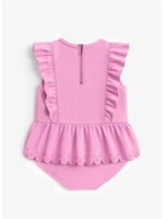 Souris Mini Souris Mini, One-Piece Ruffled Swimsuit || Pink
