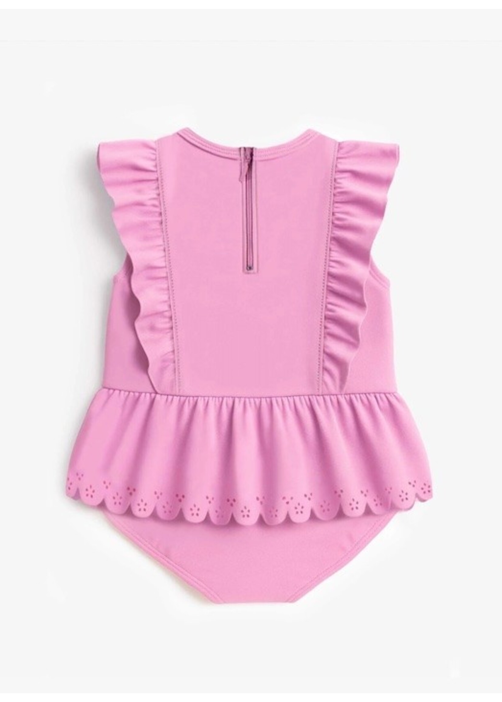 Souris Mini Souris Mini, One-Piece Ruffled Swimsuit || Pink