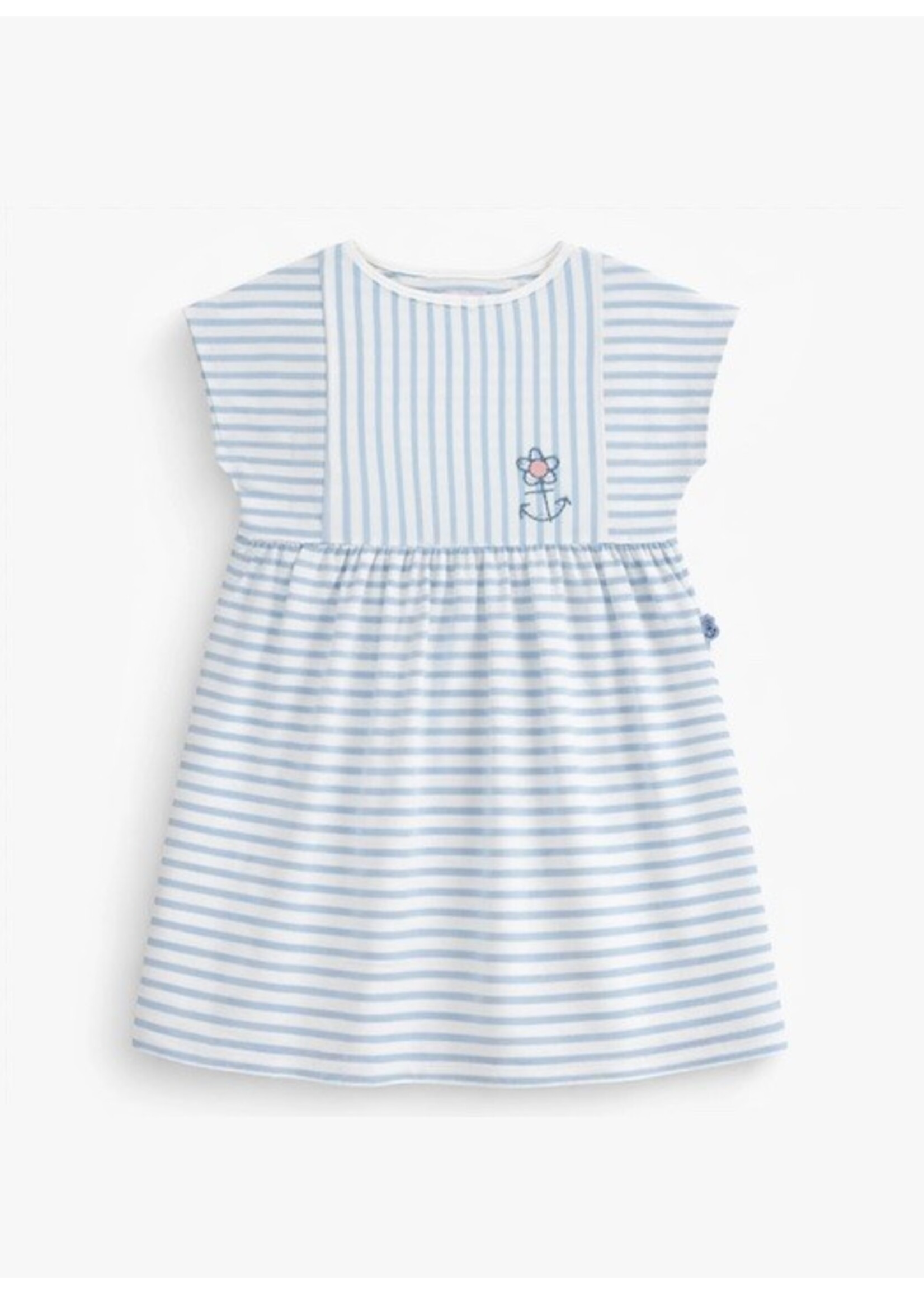 Souris Mini Souris Mini, Nautical Stripe Dress || Blue / Cream