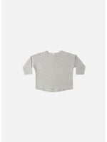 Quincy Mae Quincy Mae, Micro Stripe Long Sleeve Tee || Sage