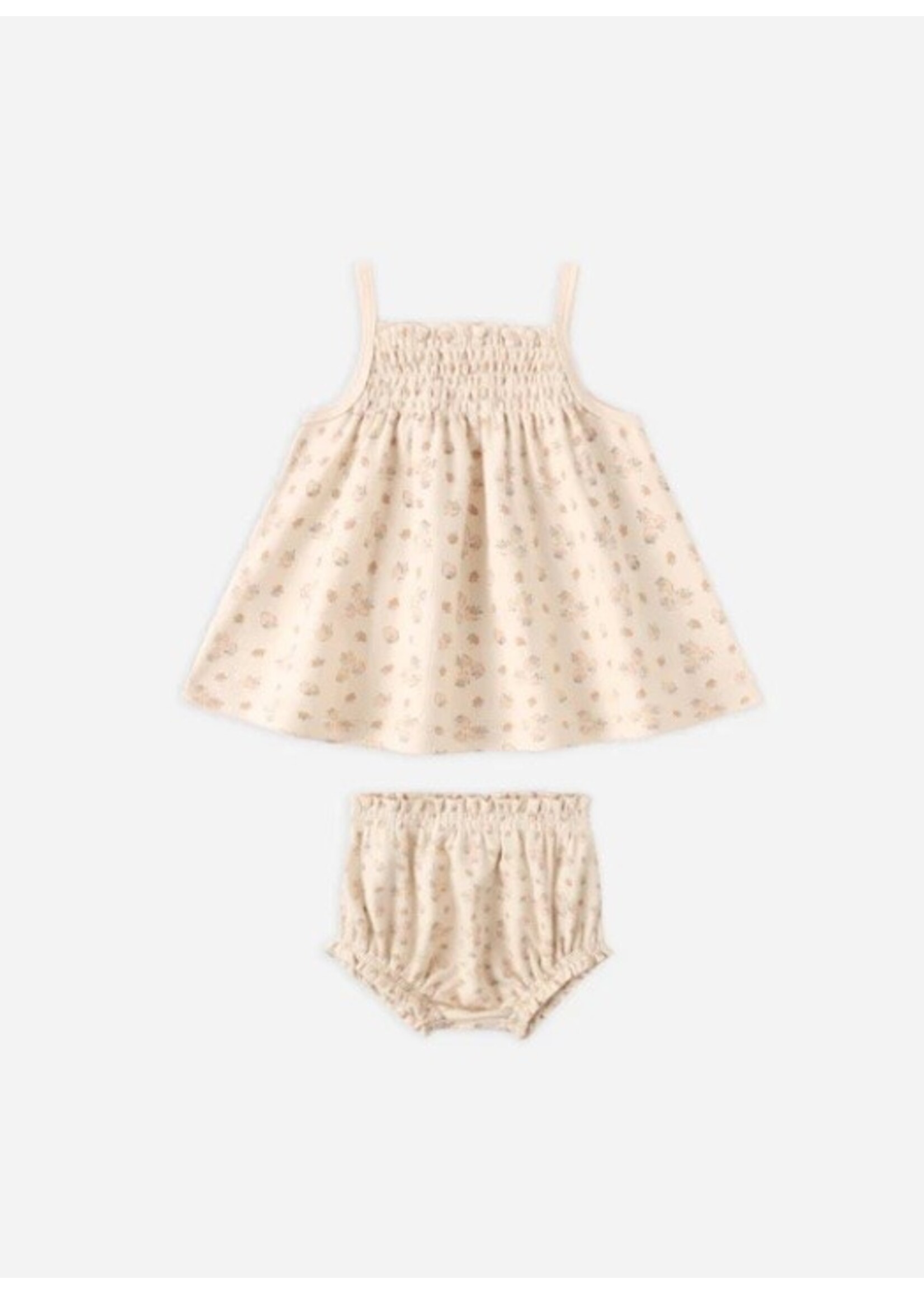 Quincy Mae Quincy Mae, Smocked Tank + Bloomer Set || Strawberries