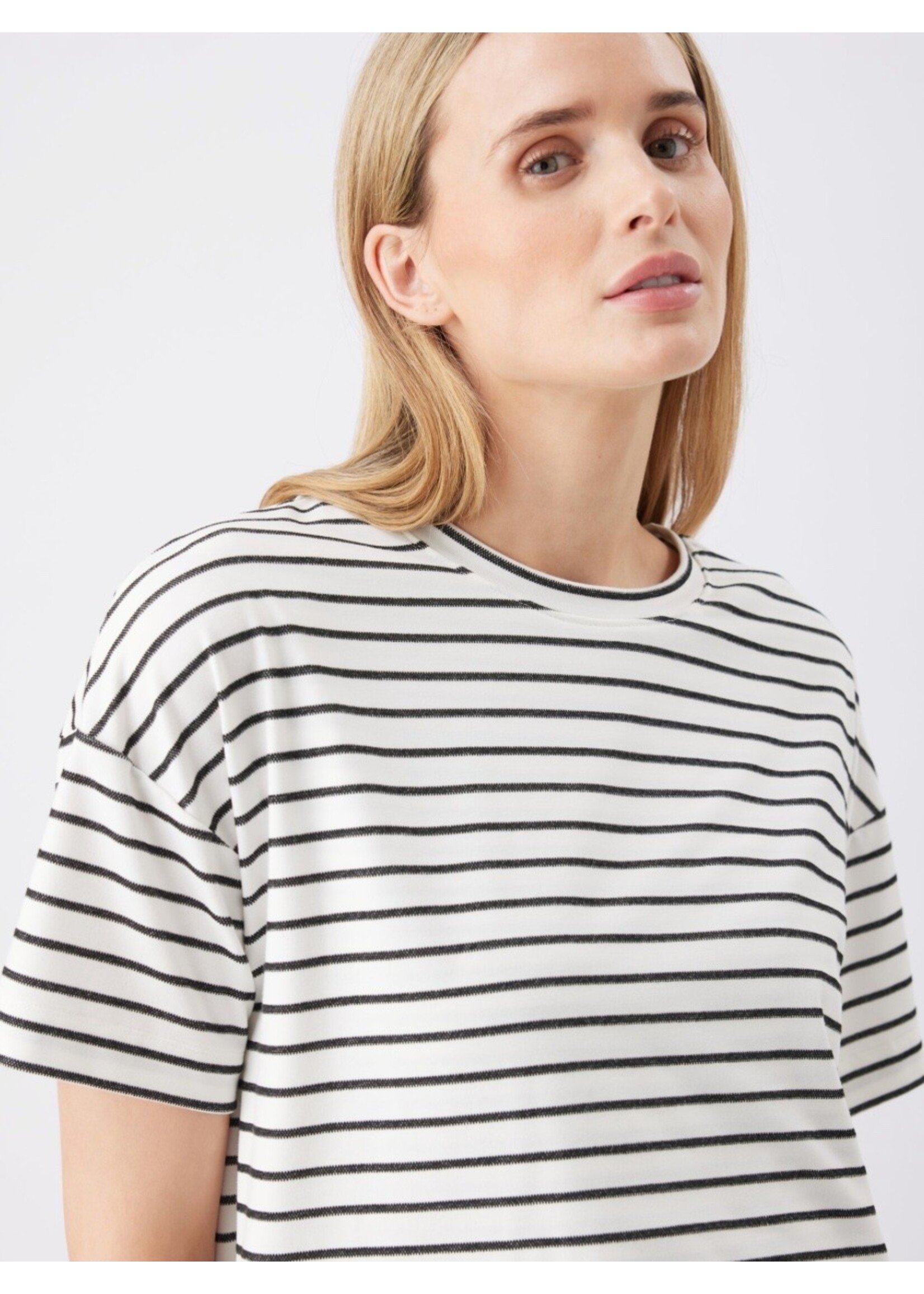 Ripe Maternity Ripe Maternity, Jada Stripe Nursing Tee || White  / Black