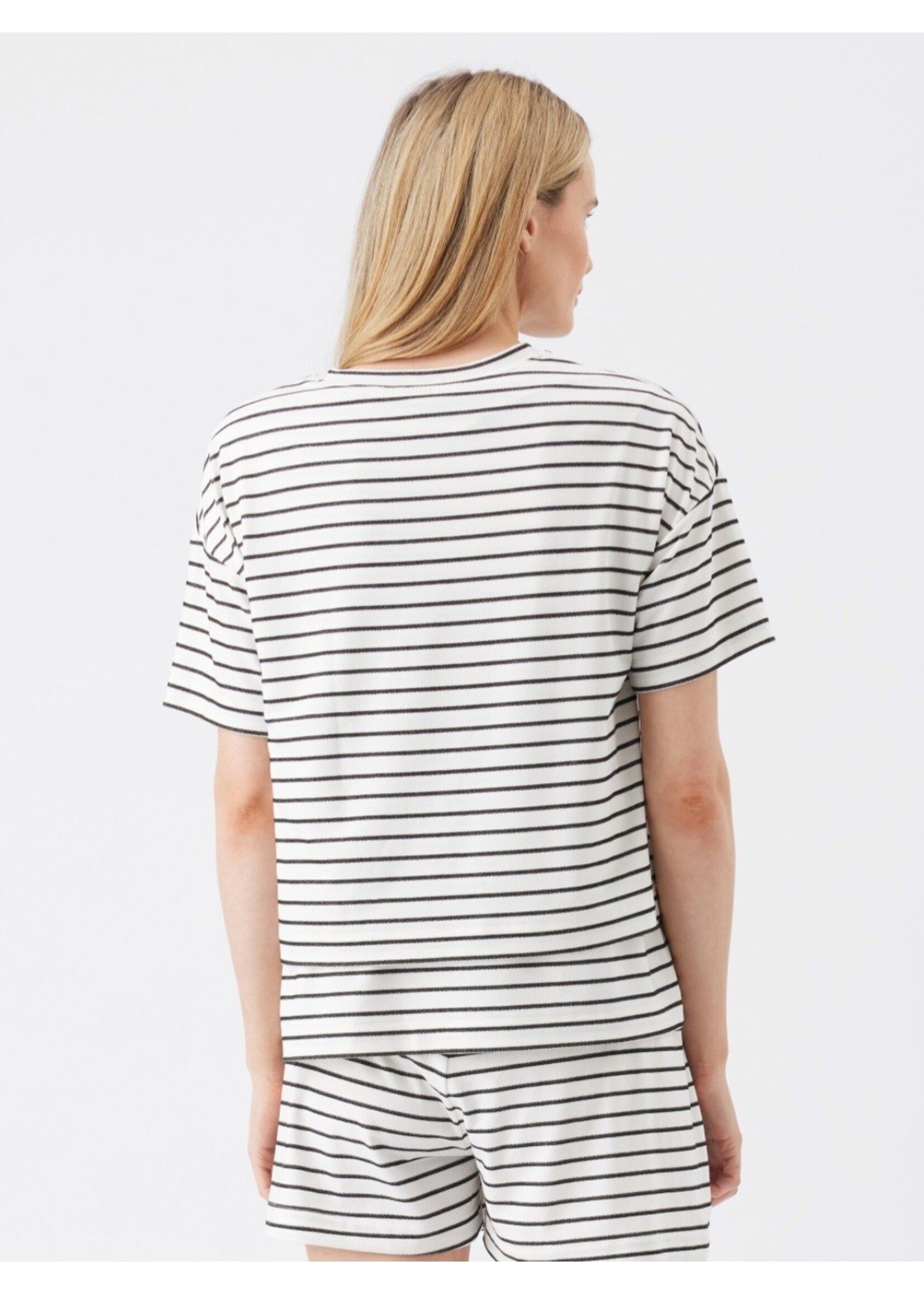 Ripe Maternity Ripe Maternity, Jada Stripe Nursing Tee || White  / Black