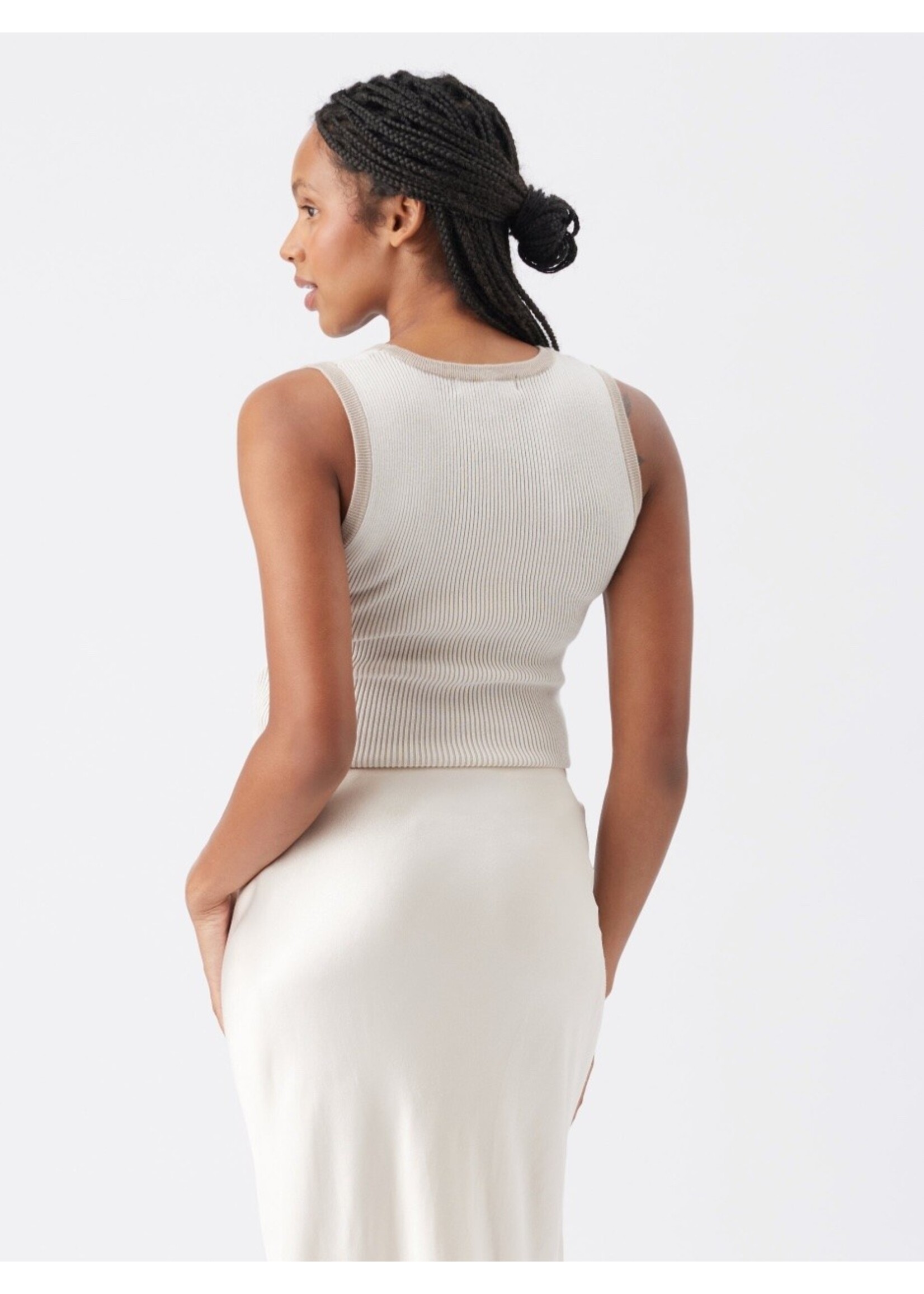 Ripe Maternity Ripe Maternity, Zoe Rib Knit Nursing Tank || Natural / Taupe