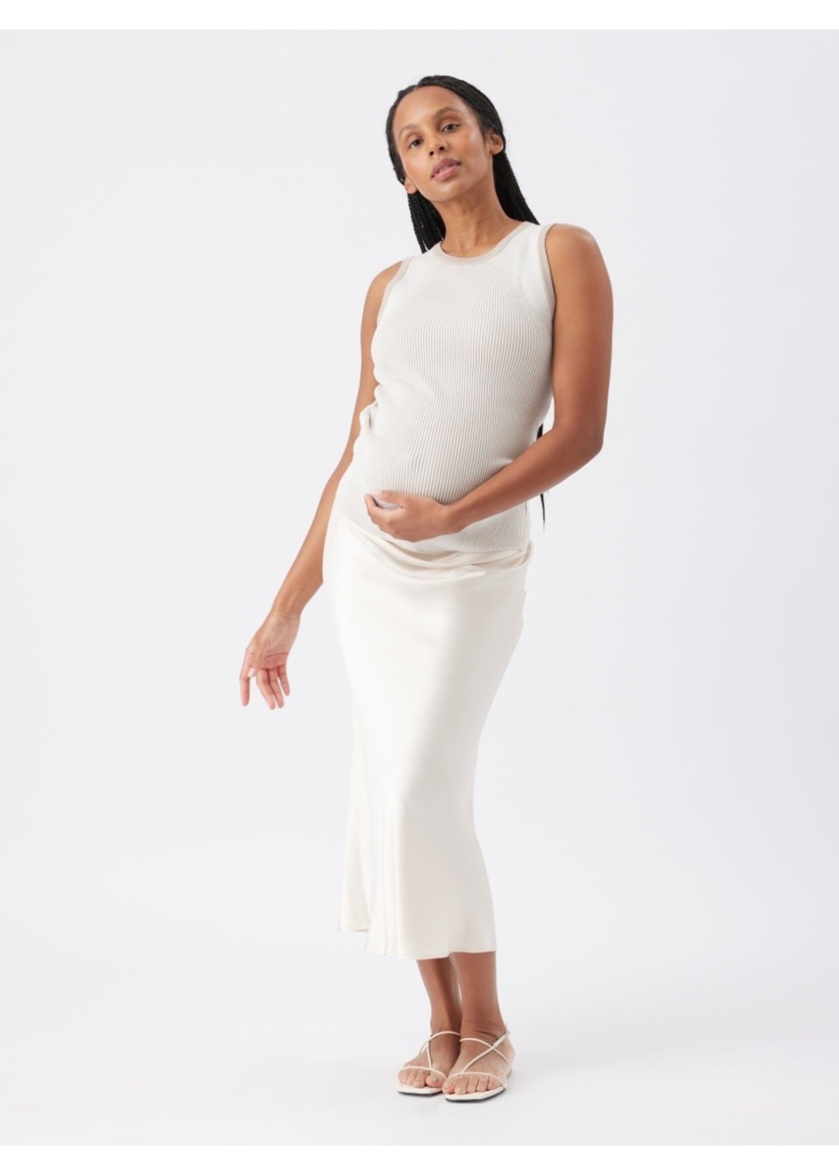 Ripe Maternity Ripe Maternity, Zoe Rib Knit Nursing Tank || Natural / Taupe