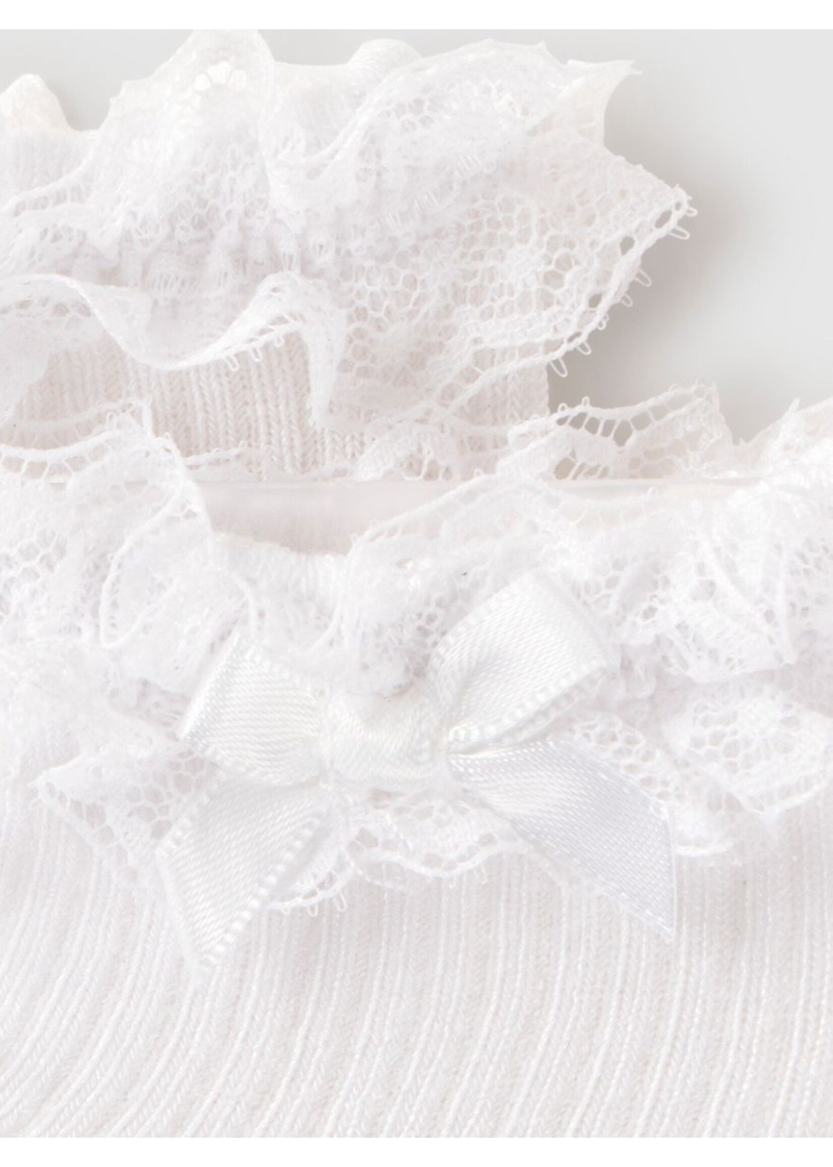Mayoral Mayoral, Newborn Ruffled Socks || White