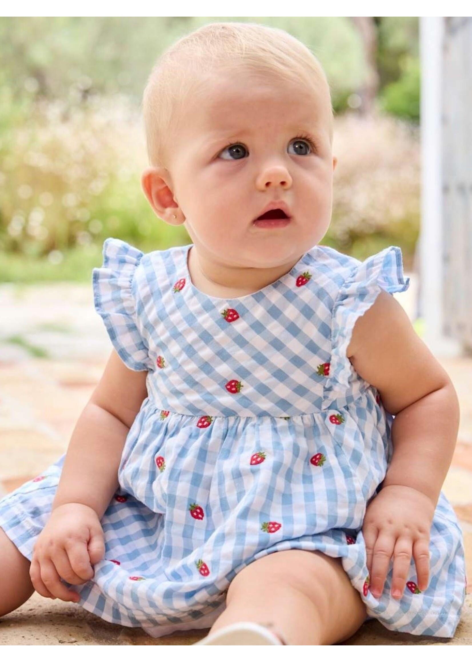 Mayoral Mayoral, Baby Girl Printed Dress with Bloomers || Lagoon