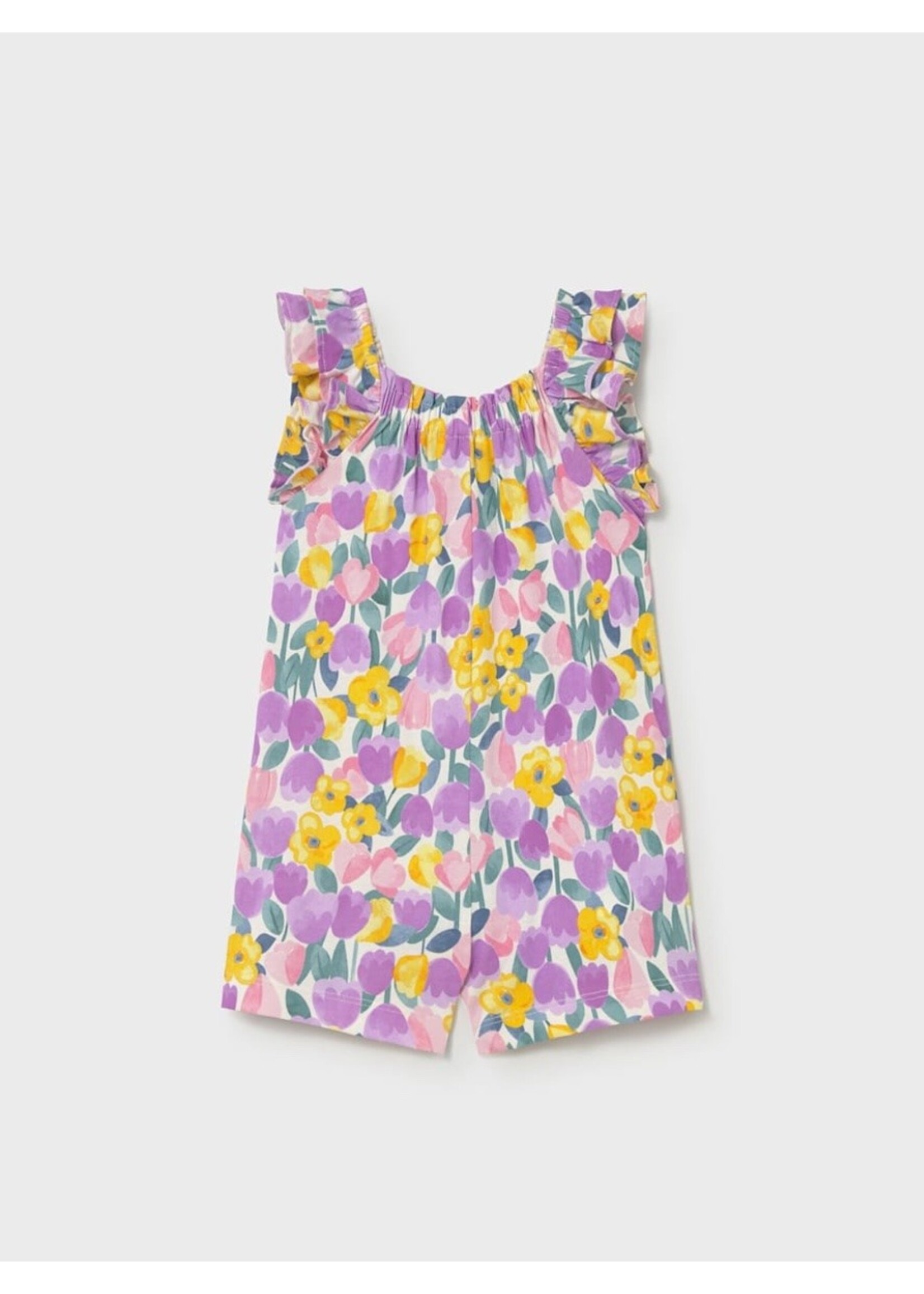 Mayoral Mayoral, Baby Polka Dot Romper || Lilac