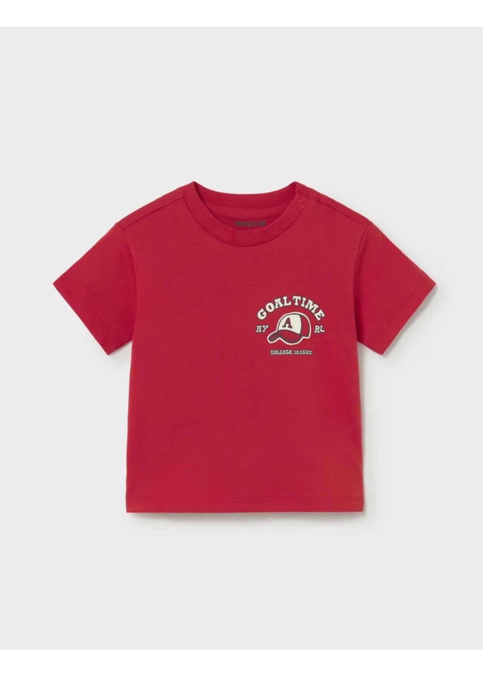 Mayoral Mayoral, Baby Boy Sport Silk Screen T-shirt || Tomato