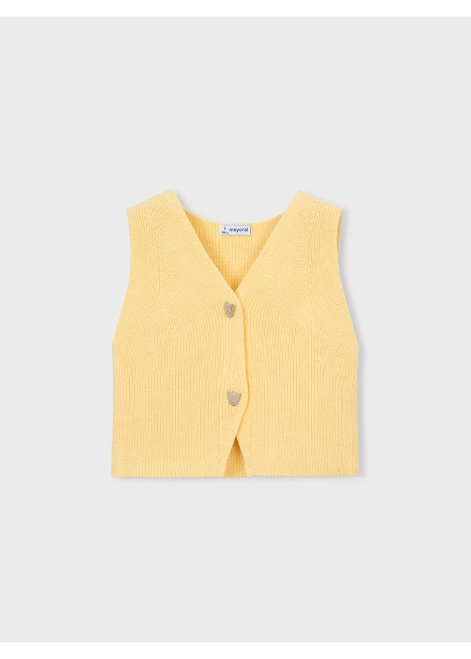 Mayoral Mayoral, Girl Knit Vest || Vanilla