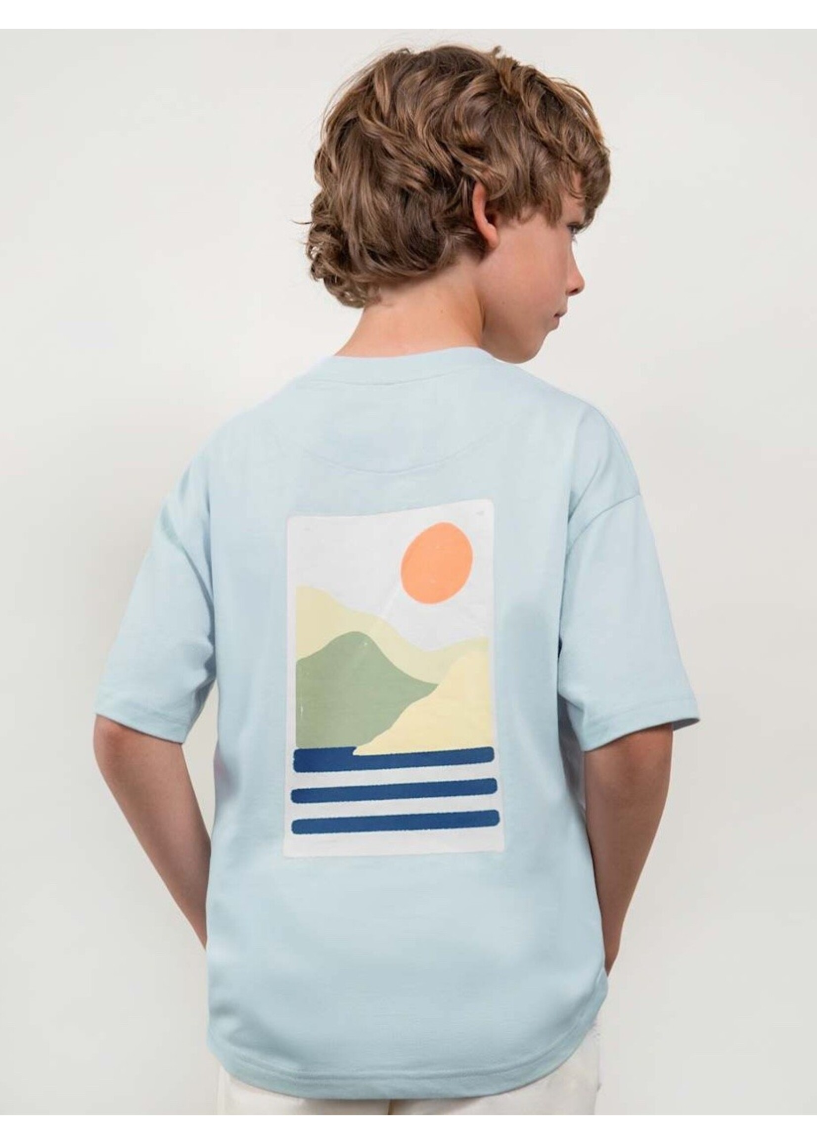Mayoral Boston Kids, Boy T-shirt Landscape Graphic  || Sky Blue