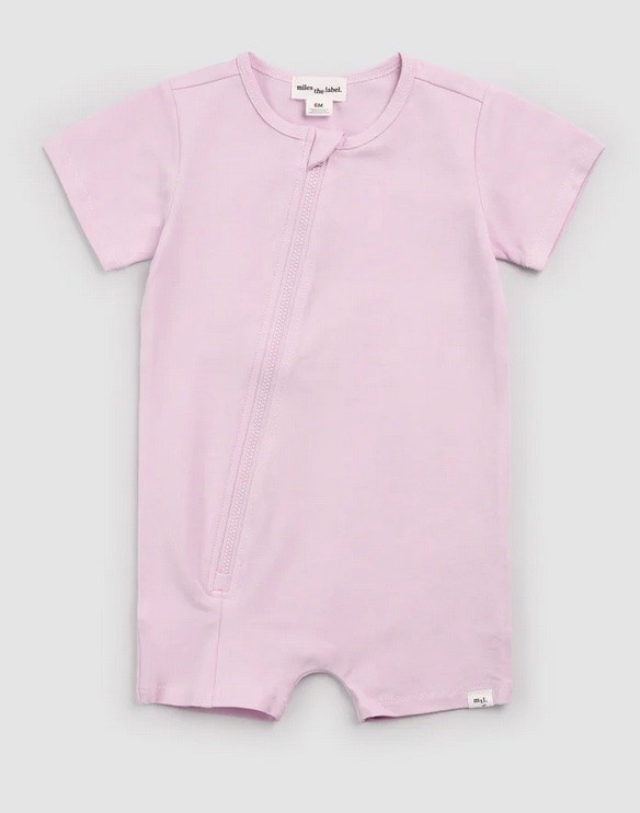 Miles the Label, Basics Short Sleeve Romper || Lavender - Steveston ...