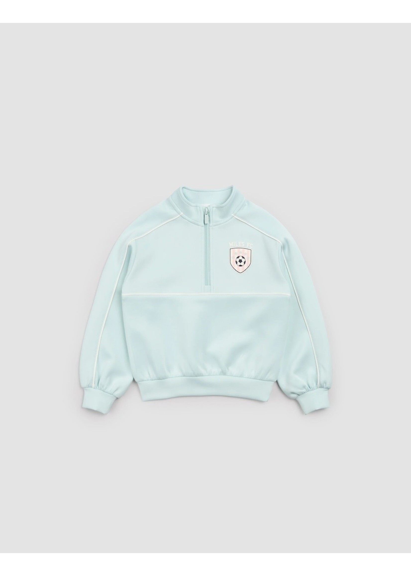Miles the Label Miles the Label, Half Zip Sweatshirt and Pant Set|| Aqua