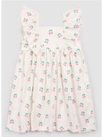 Miles the Label Miles the Label Cherrie Print Crinkle Jersey Dress || Ivory