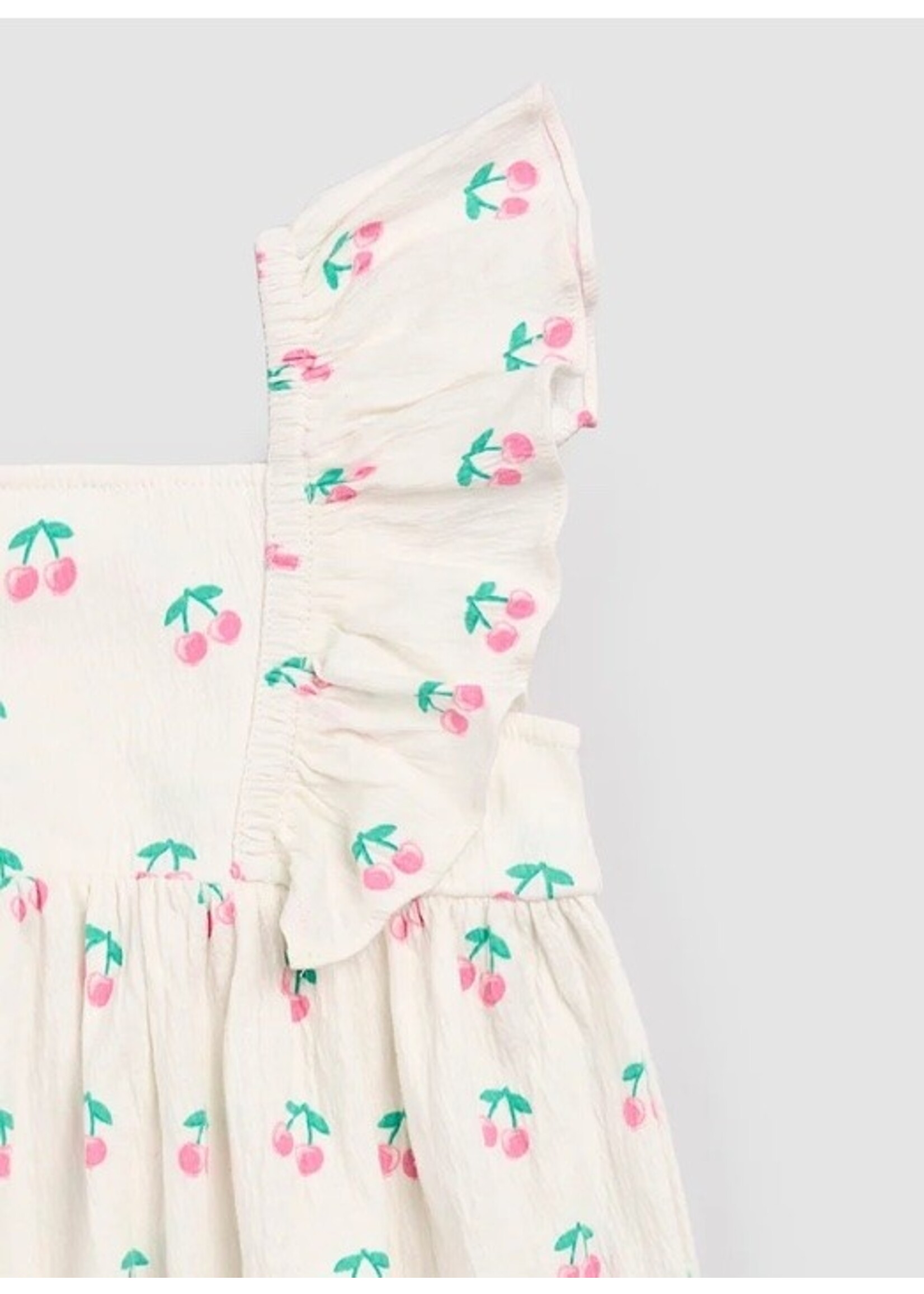 Miles the Label Miles the Label Cherrie Print Crinkle Jersey Dress || Ivory