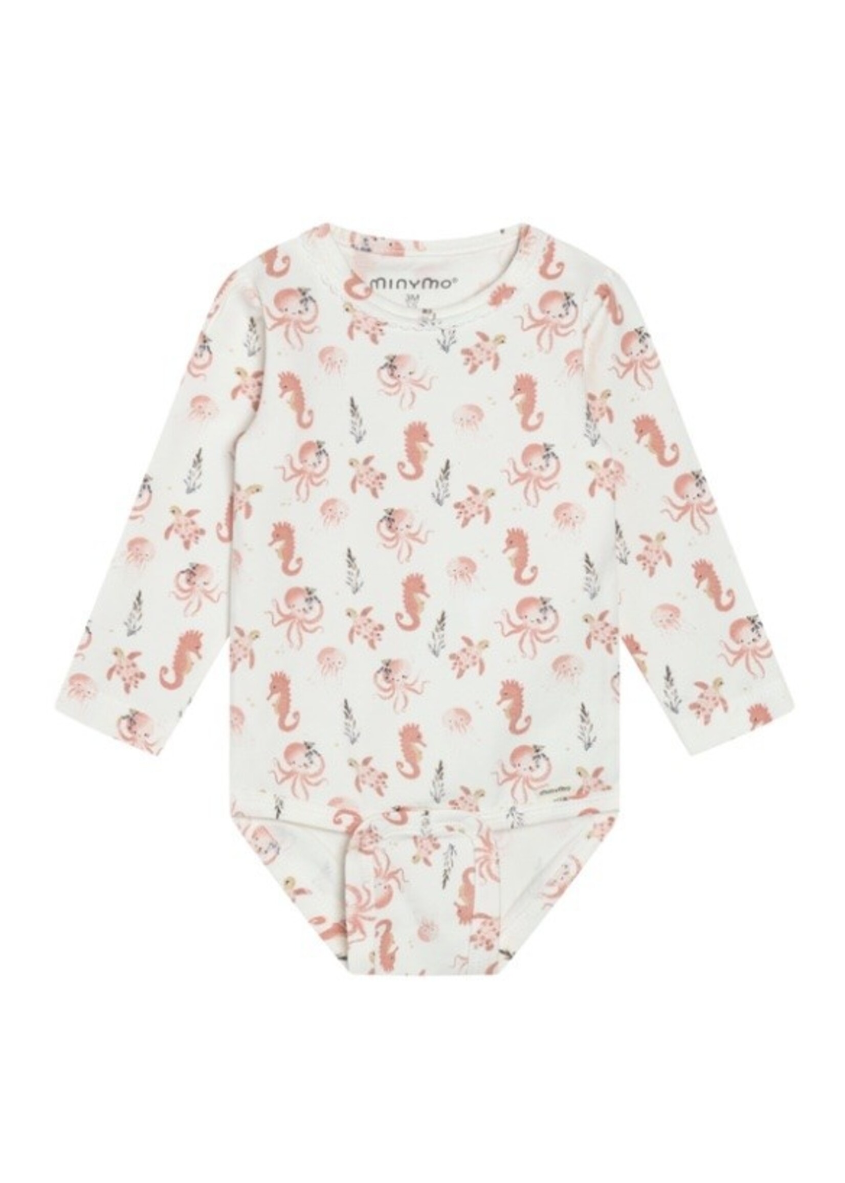 Minymo Minymo, Ocean Print Short Sleeve Onsie  || Vanilla Ice