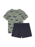 Minymo Minymo, Dino Print T-shirt and Short Set || Lillypad / Navy