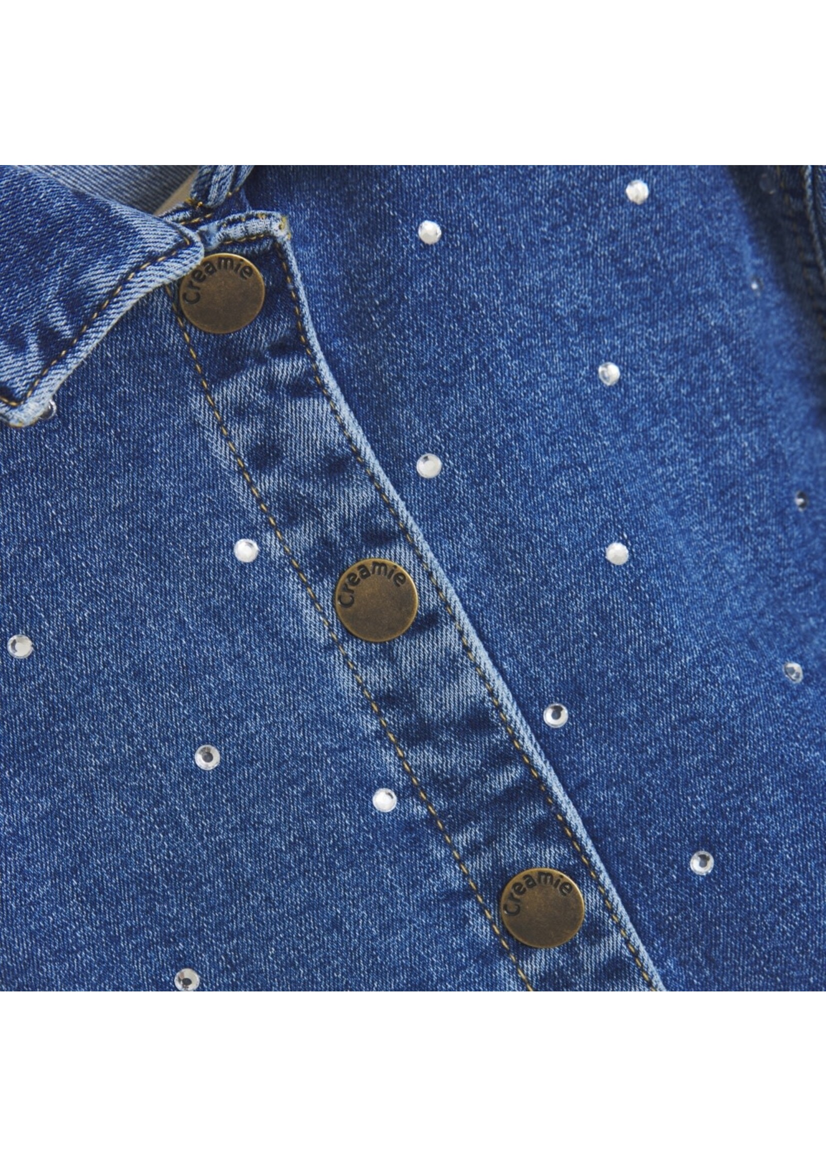 Creamie Creamie, Rhinestone Jean Jacket || Blue Denim