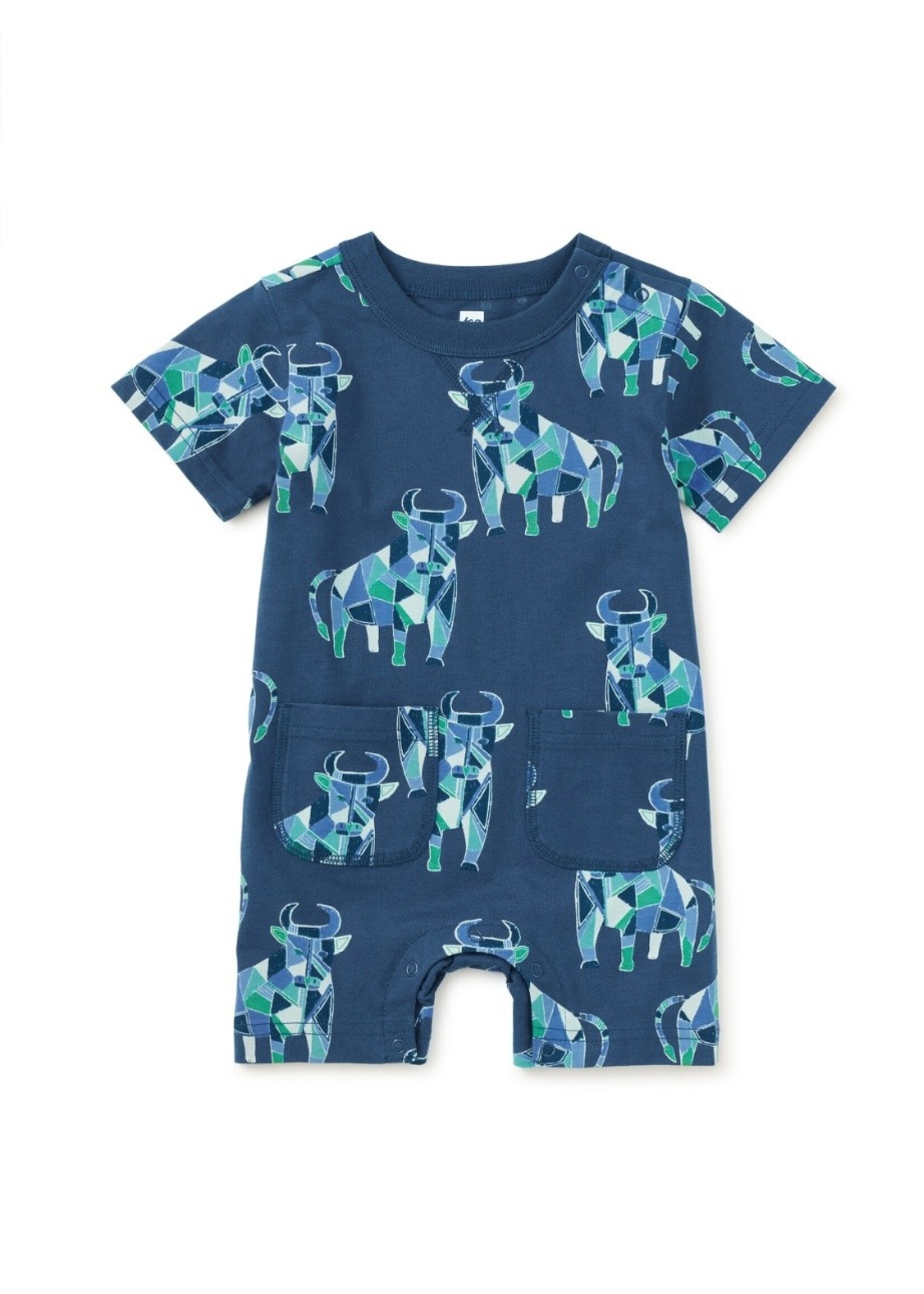 Tea Collection Tea Collection, Double Pocket Baby Romper || Picasso's Toros