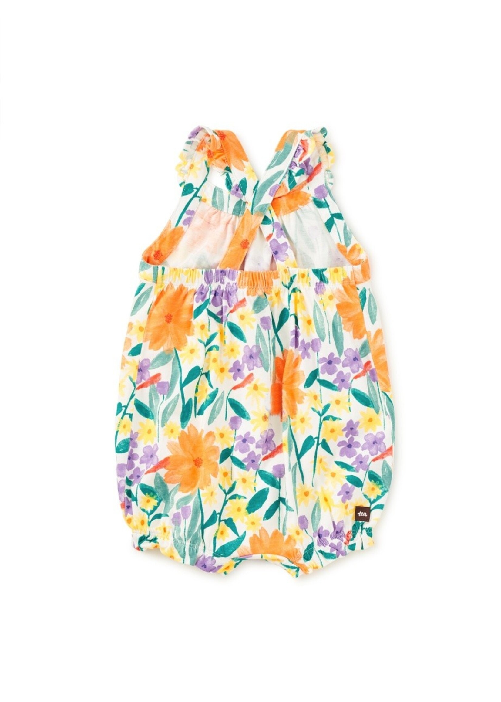 Tea Collection Tea Collection, Cross-Back Baby Romper || Watercolor Floral