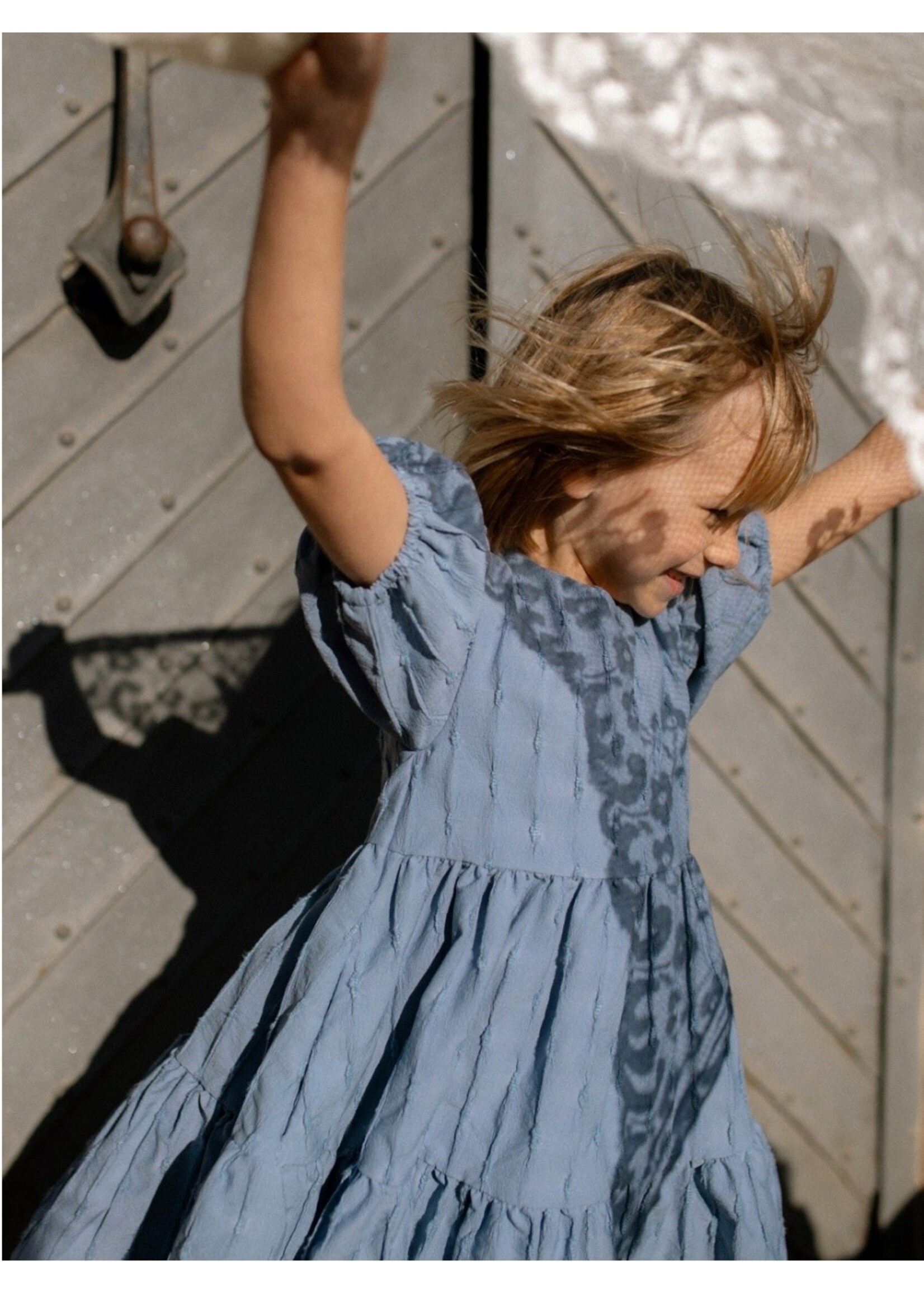 Tea Collection Tea Collection, Pleated Heartback Dress || Seal Grey