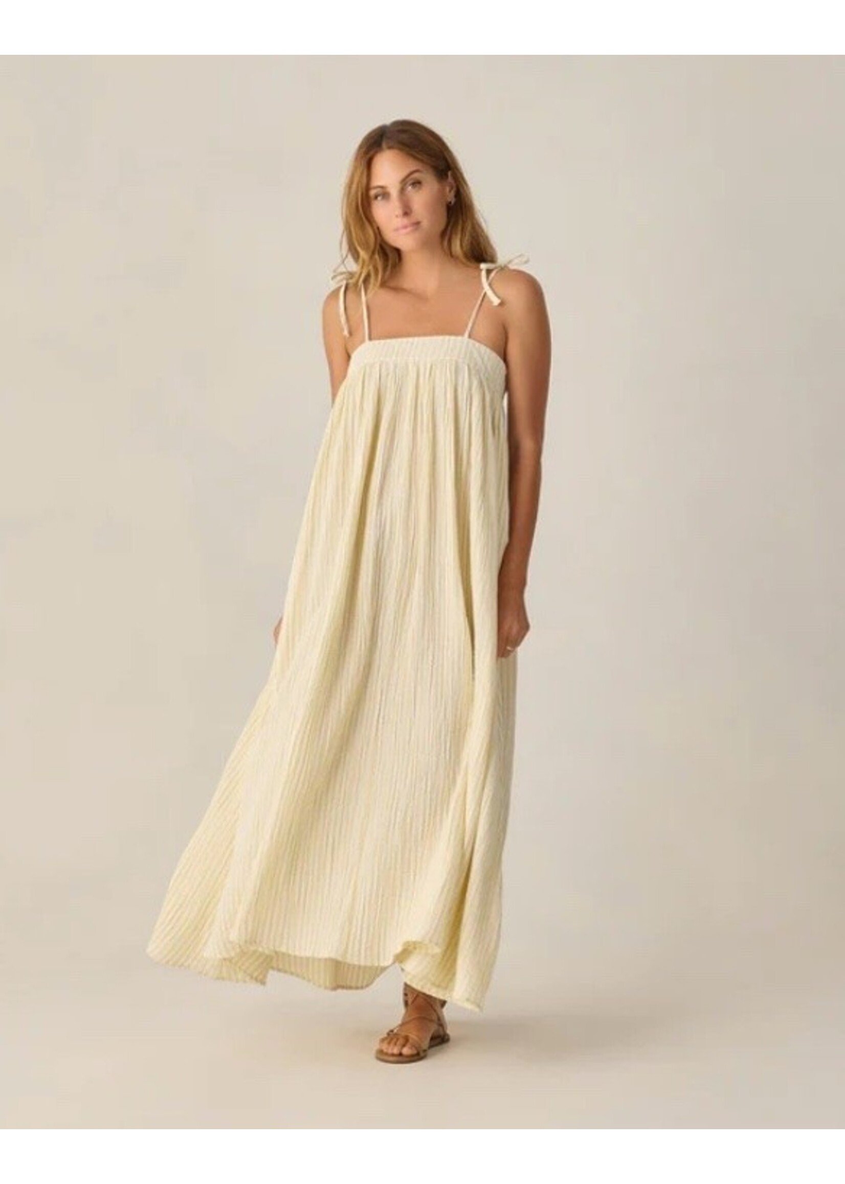 Rylee + Cru Rylee + Cru Women's Malea Dress || Citron Stripe