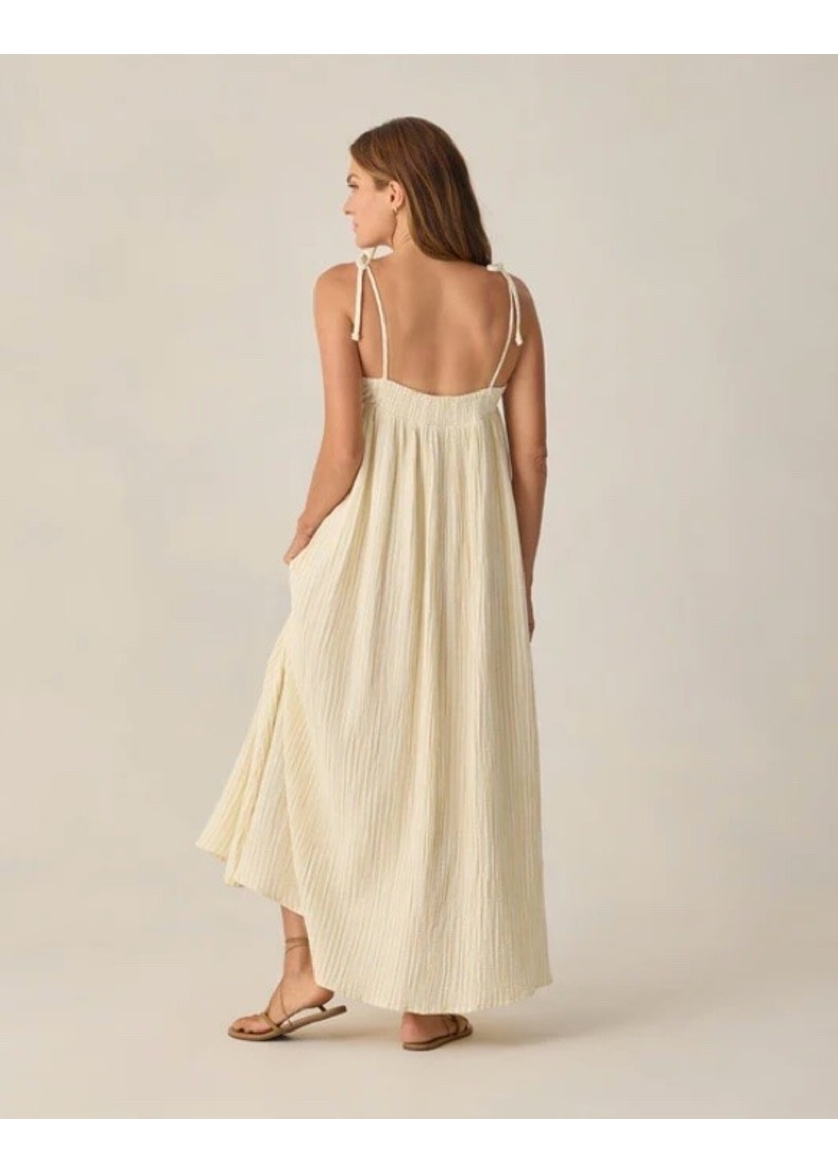 Rylee + Cru Rylee + Cru Women's Malea Dress || Citron Stripe