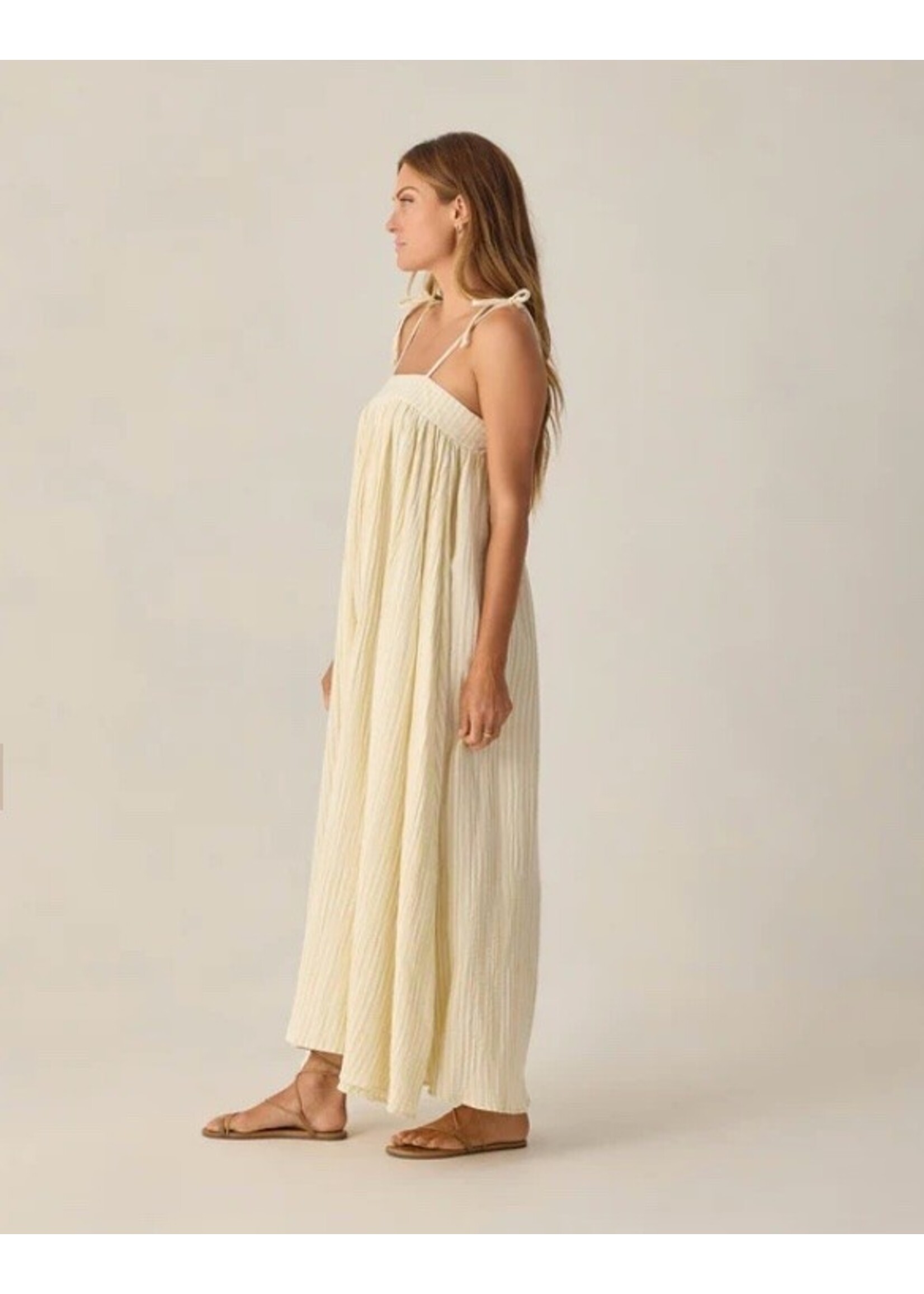 Rylee + Cru Rylee + Cru Women's Malea Dress || Citron Stripe