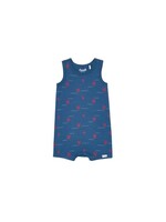 Coccoli Coccoli Infant, Lobster Print Cotton-modal Romper || Majolica Blue