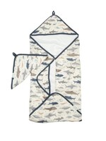 Loulou Lollipop Loulou Lollipop, Deluxe Muslin Hooded Towel & Washcloth Set ||