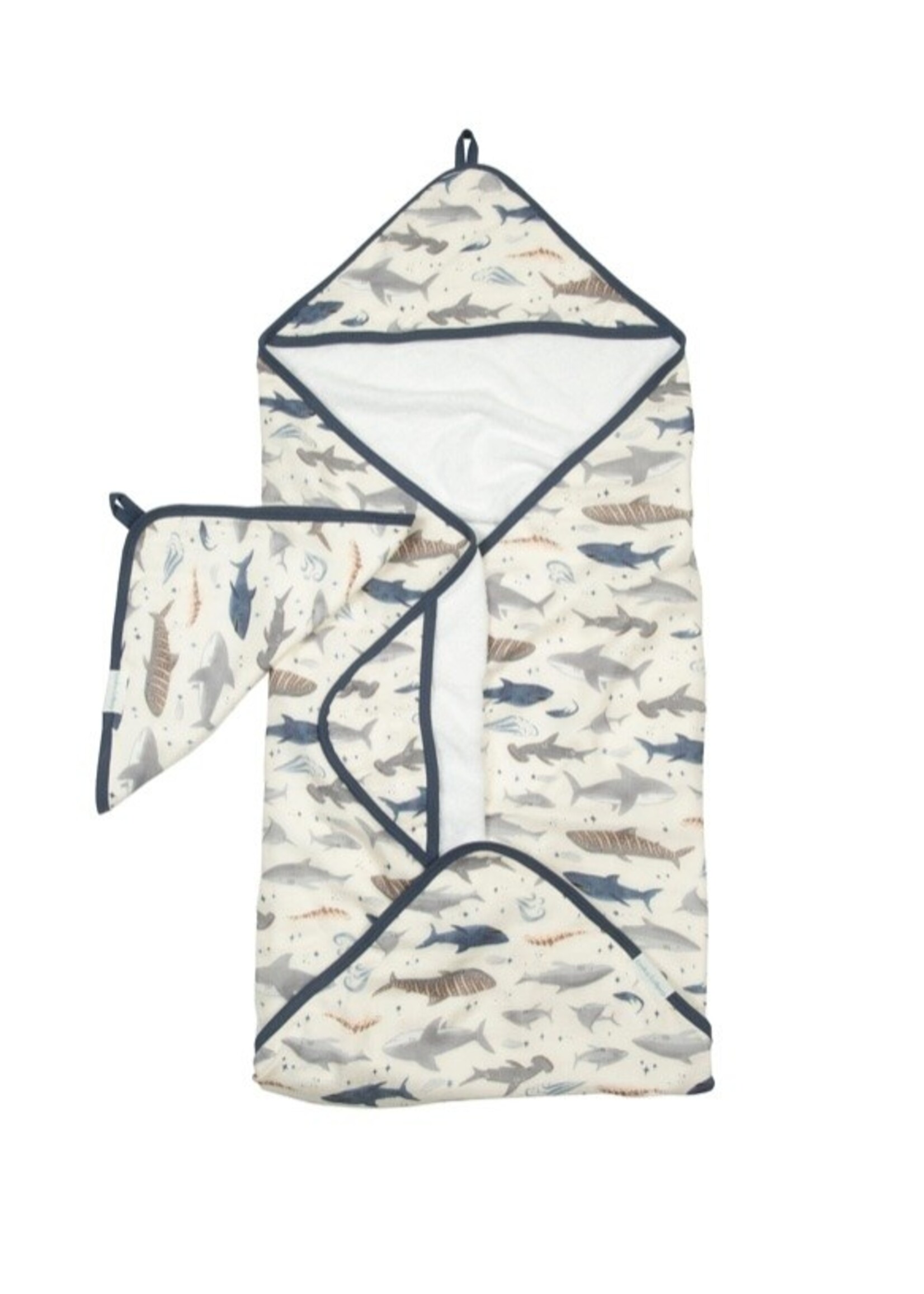 Loulou Lollipop Loulou Lollipop, Deluxe Muslin Hooded Towel & Washcloth Set ||