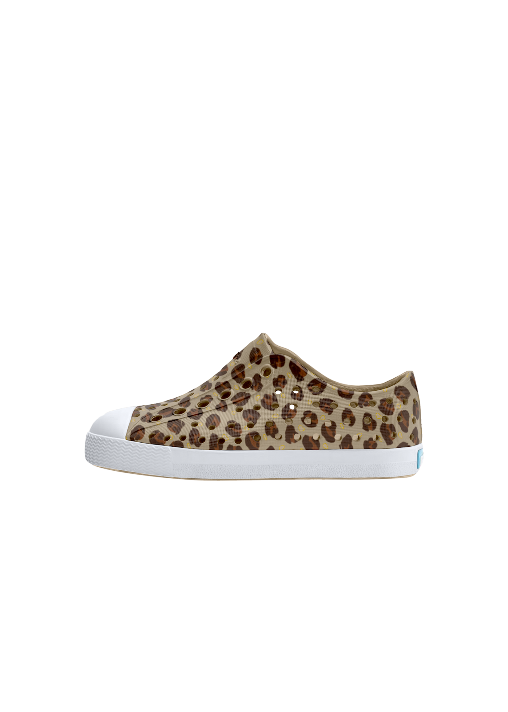 Native Shoes Native Shoes, Jefferson Print Child || Flax Tan / Shell White / Freesia Leopard