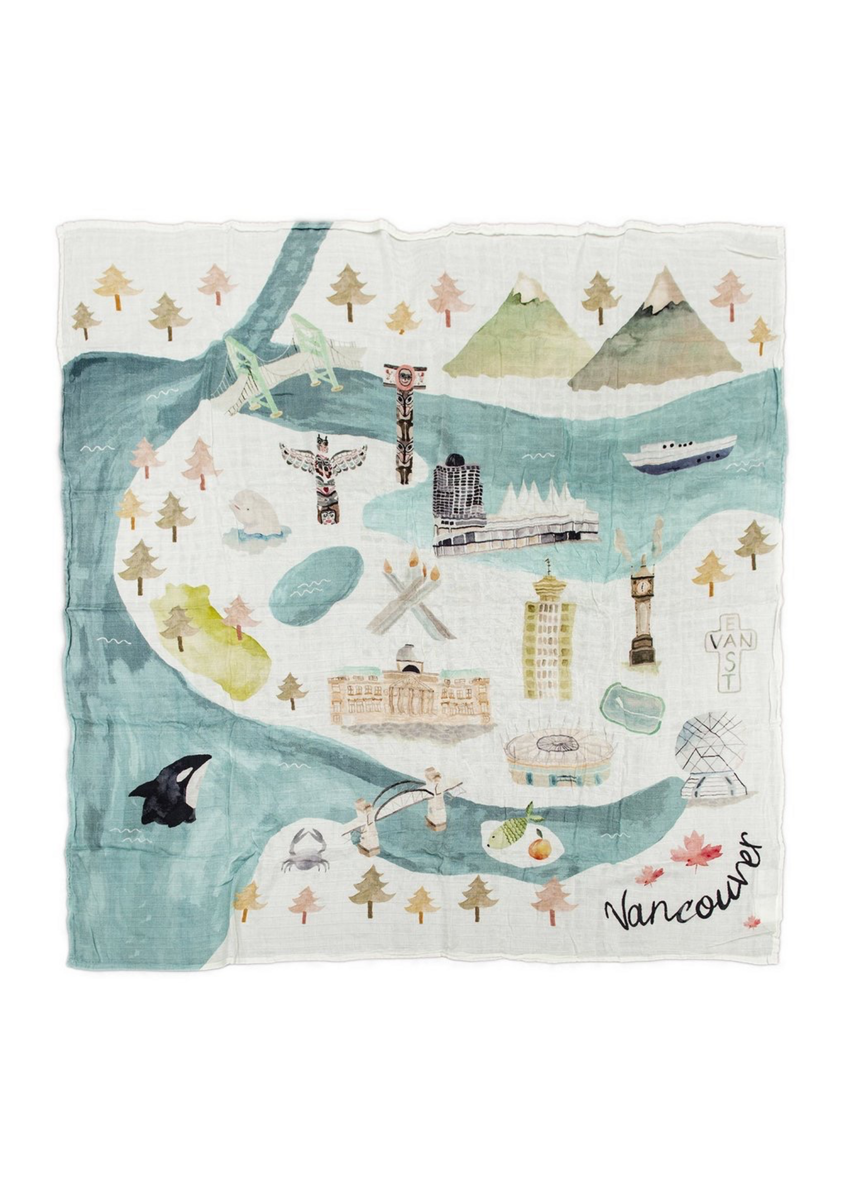 Loulou Lollipop Loulou Lollipop, Cities Luxe Muslin Swaddle ||