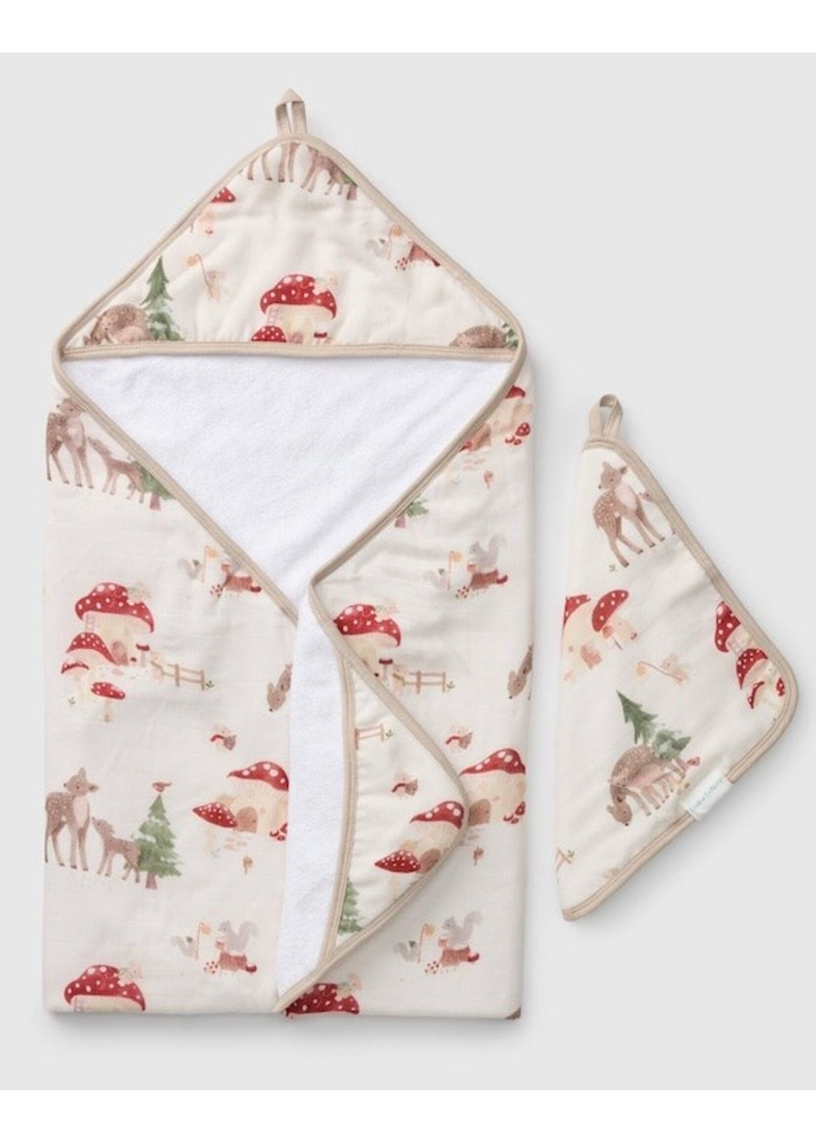 Loulou Lollipop Loulou Lollipop,  Muslin Hooded Towel & Washcloth Set ||