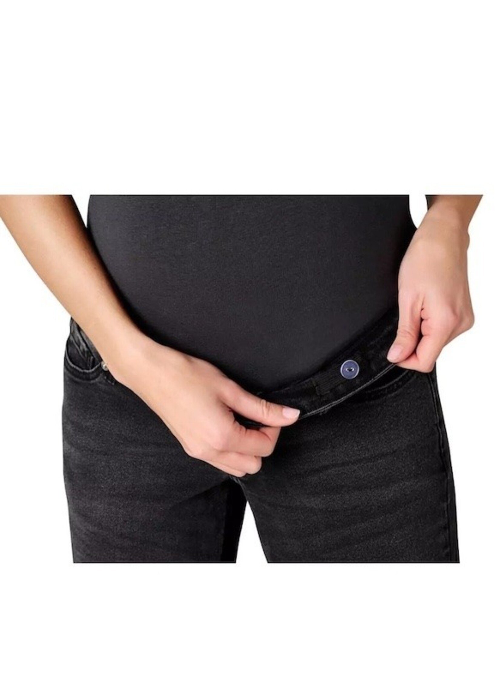 Noppies Maternity Noppies Maternity, Azua Over Bump Mom Fit 7/8 Jeans || Black