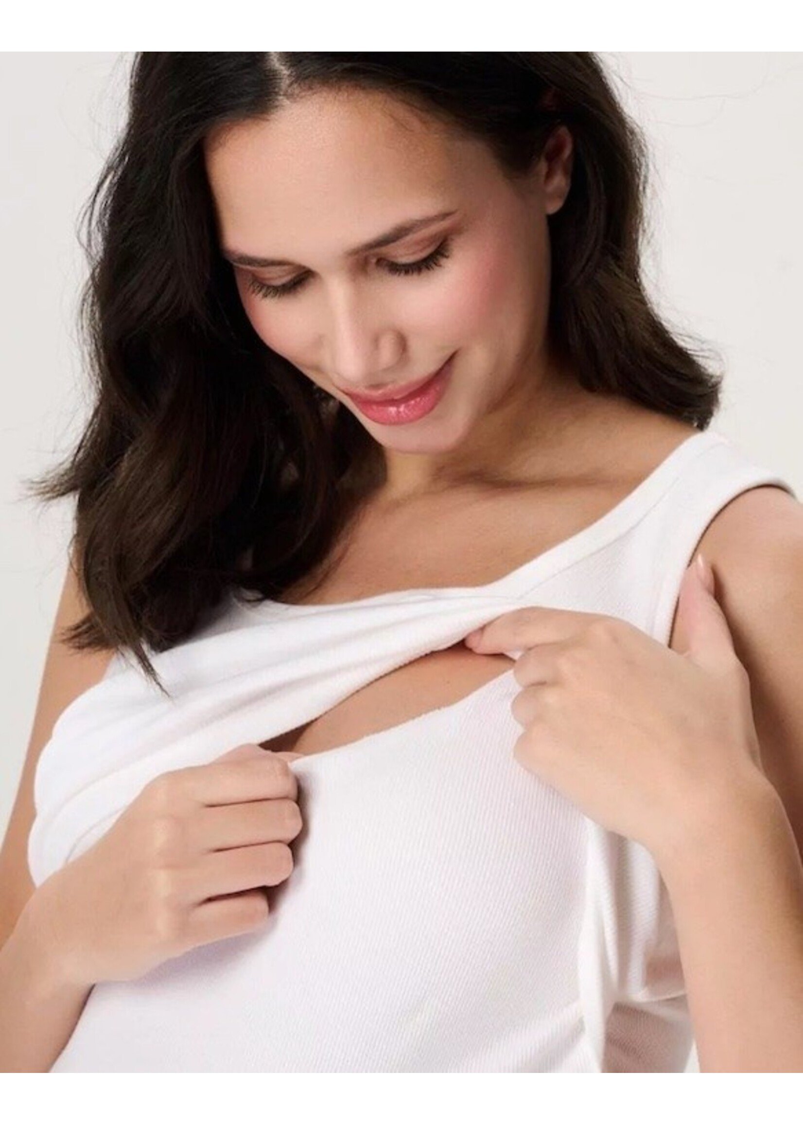 Noppies Maternity Noppies Maternity, Evita Nursing Tank Top || Optic White